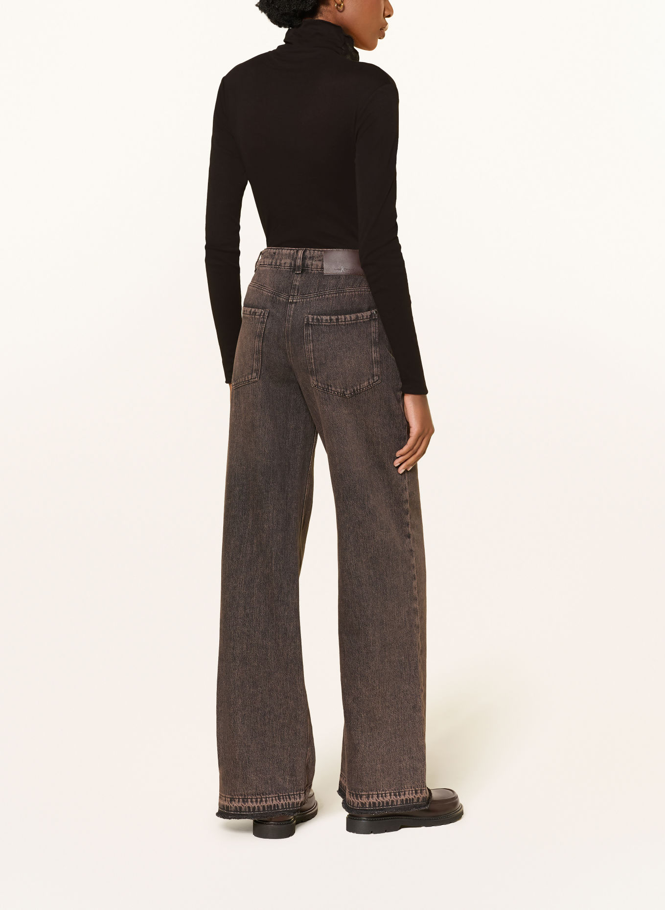 LUISA CERANO Turtleneck top: DARK BROWN