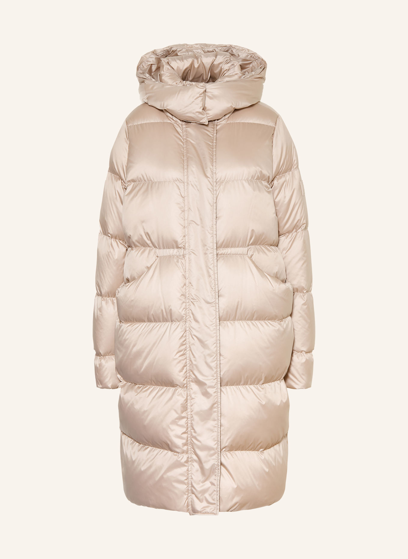 LUISA CERANO Donsmantel met afneembare capuchon: BEIGE