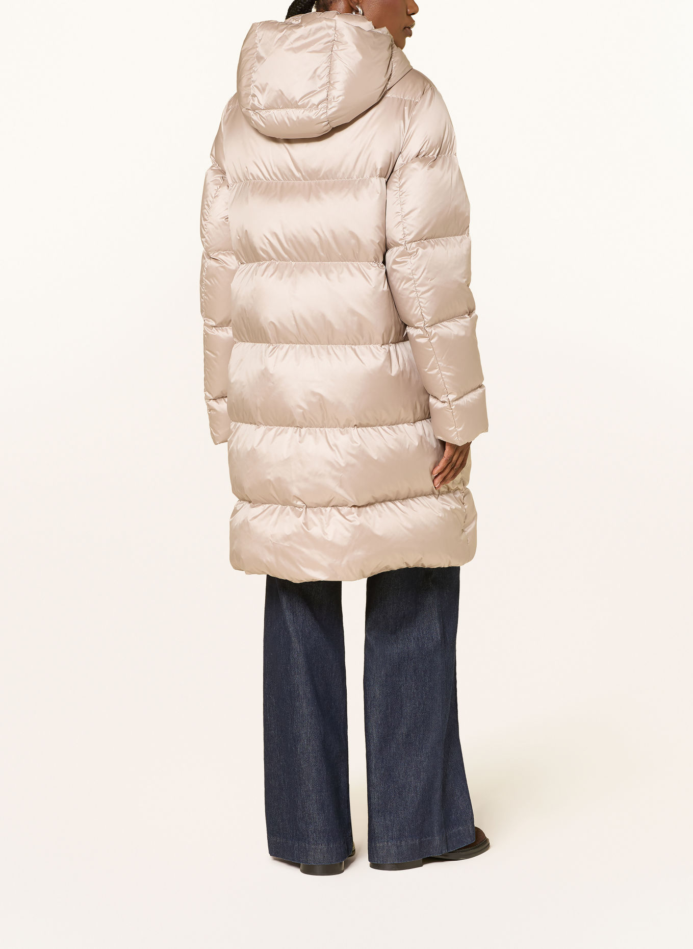 LUISA CERANO Donsmantel met afneembare capuchon: BEIGE