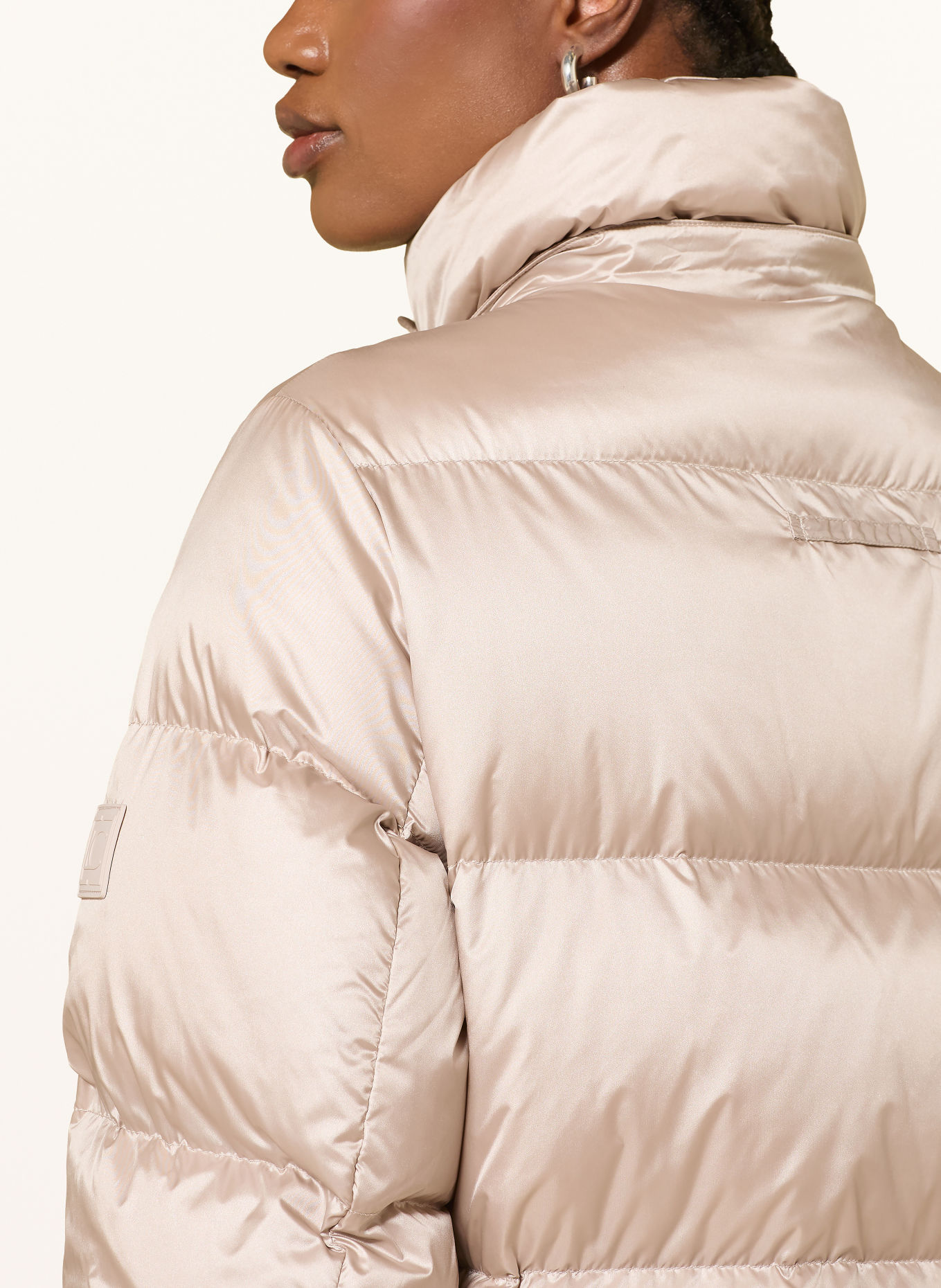 LUISA CERANO Donsmantel met afneembare capuchon: BEIGE