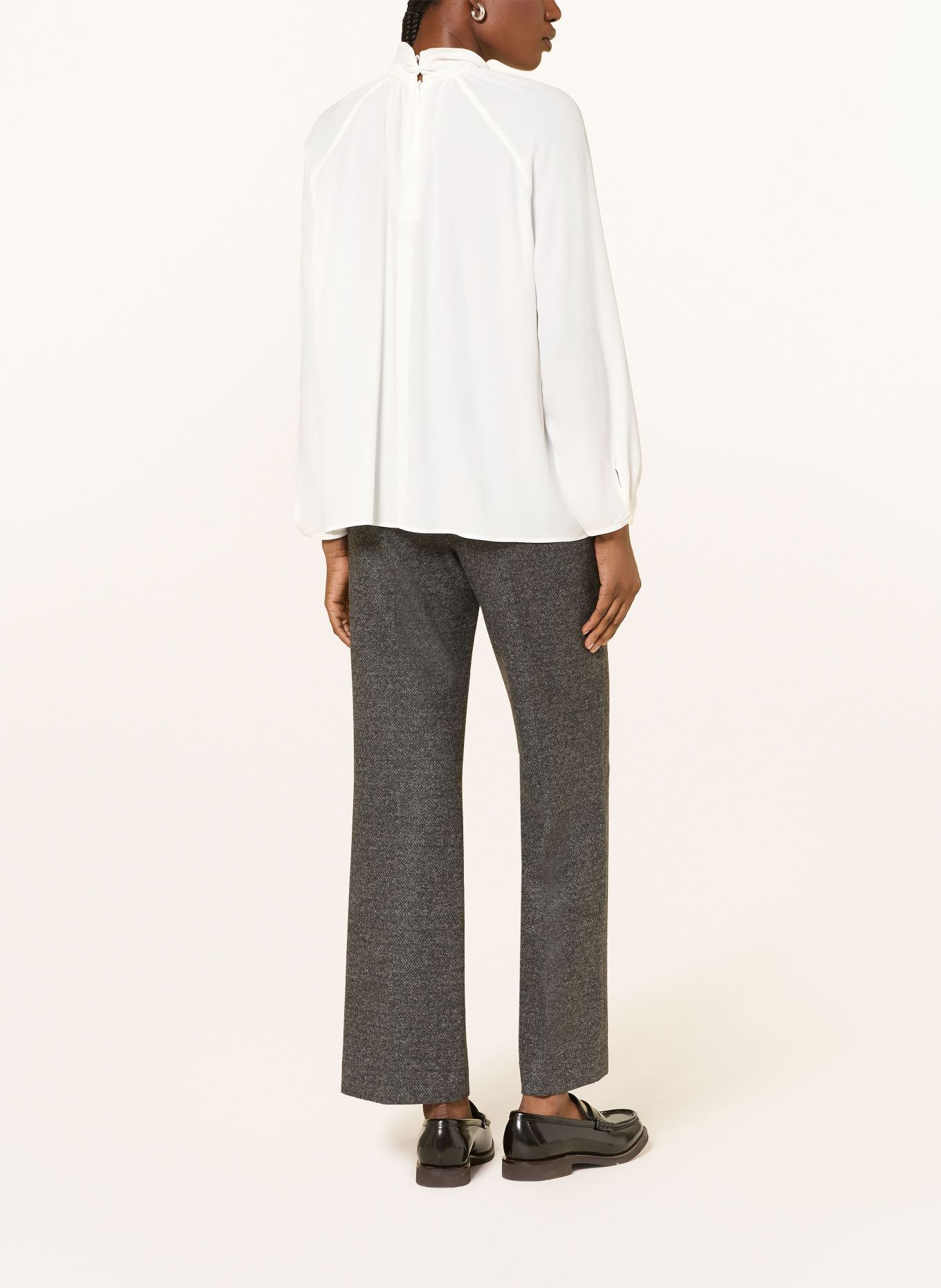 LUISA CERANO Blouseshirt met zijde: WIT