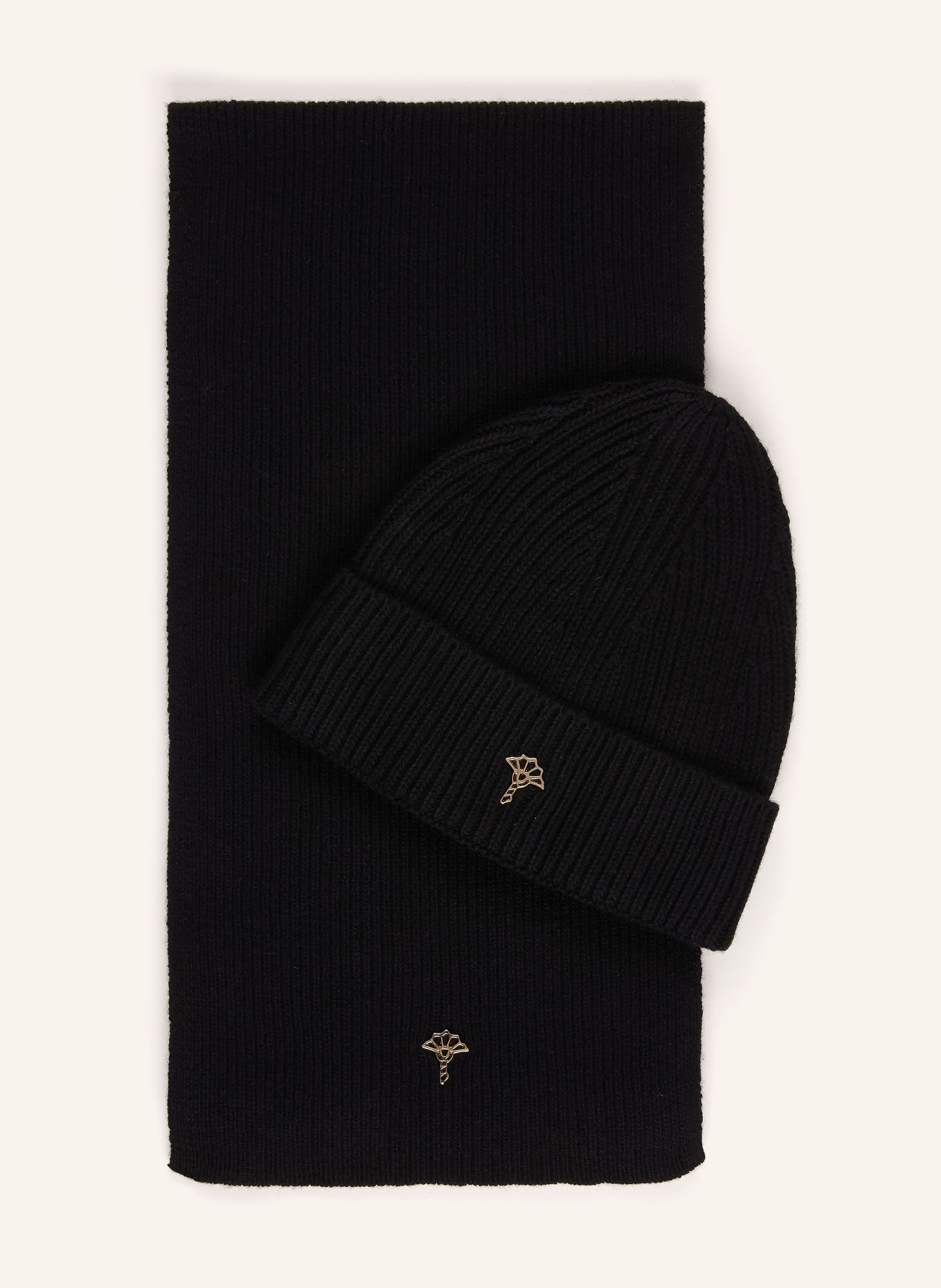 JOOP! Ensemble AMANTE : Écharpe et bonnet avec coffret cadeau: NOIR