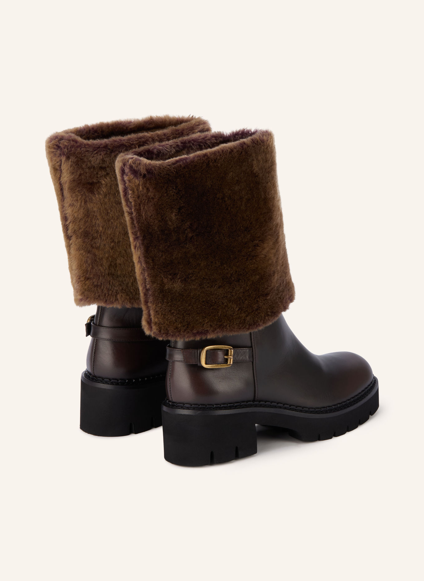 ROBERTO FESTA Boots SESTRIER: DUNKELBRAUN / GOLD / BRAUN