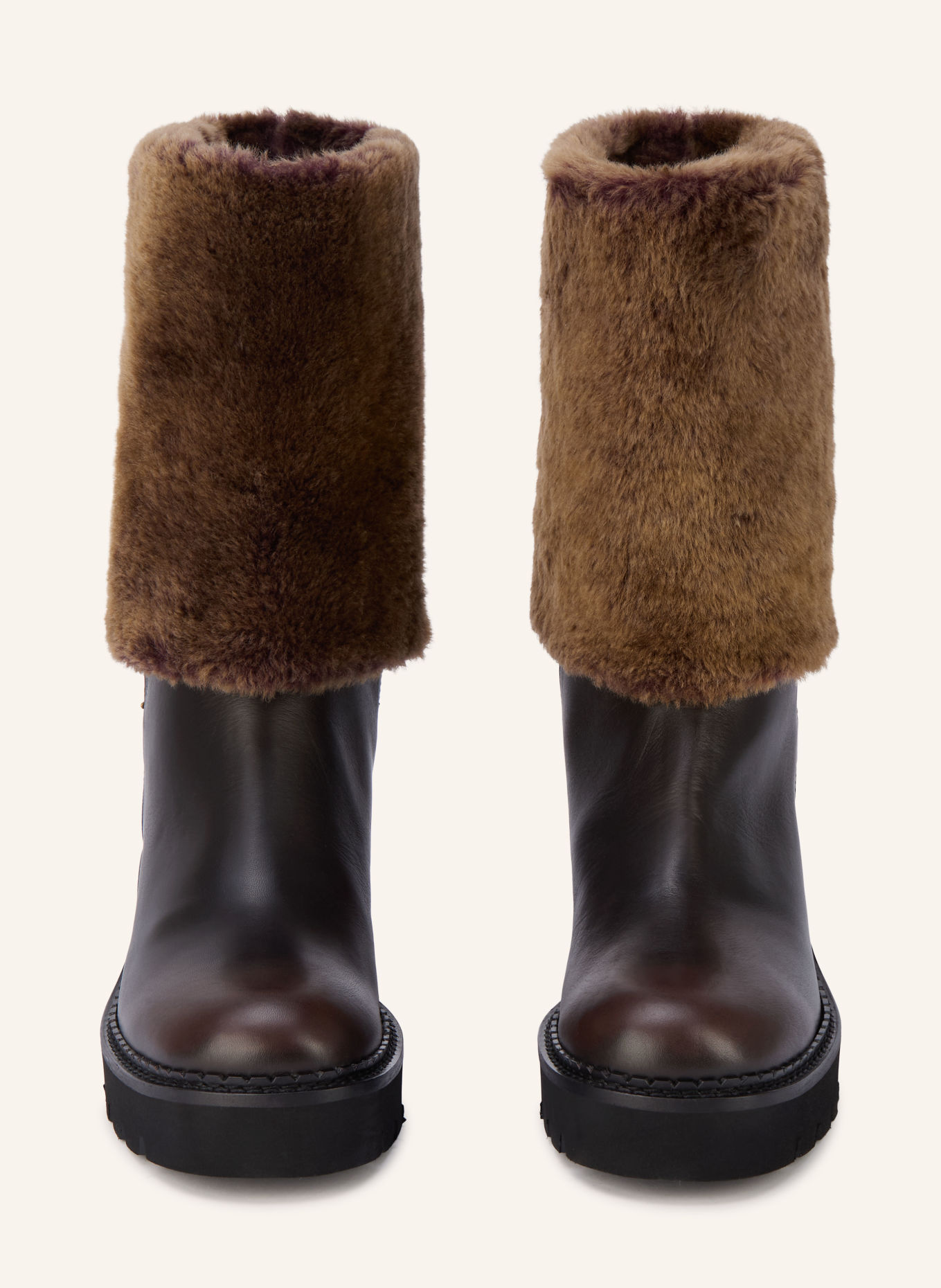 ROBERTO FESTA Boots SESTRIER: DUNKELBRAUN / GOLD / BRAUN