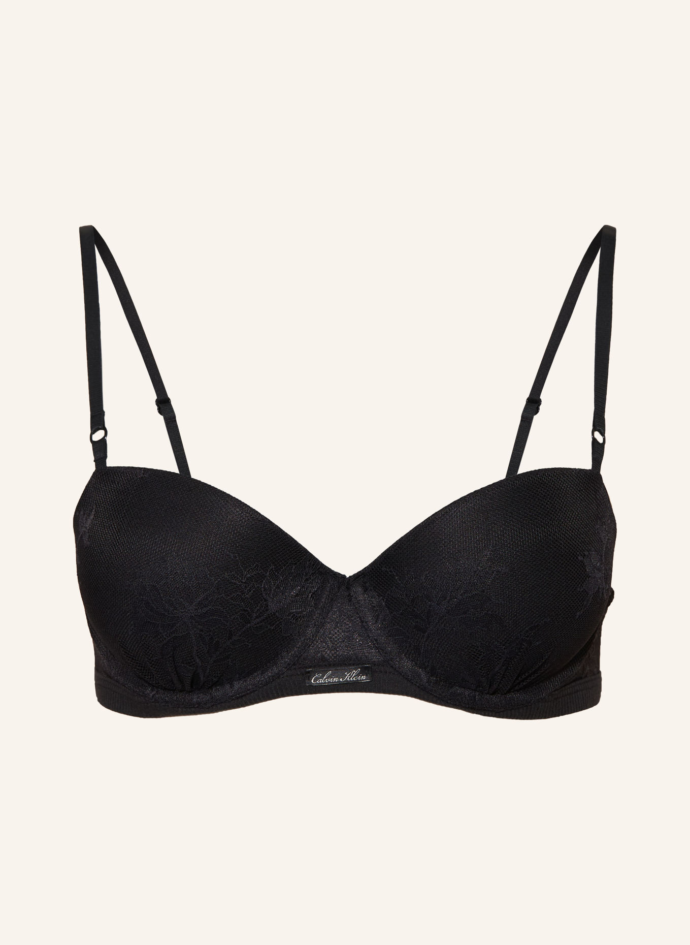 Calvin Klein Push-up-BH ICON STRETCH LACE: SCHWARZ