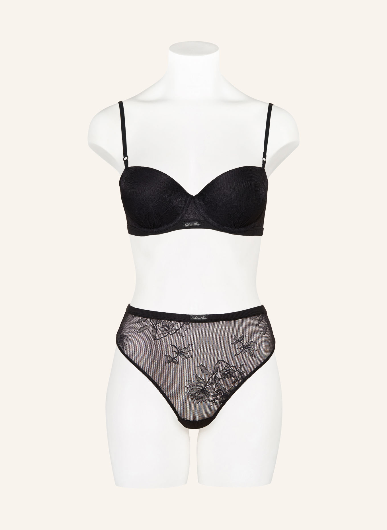 Calvin Klein Push-up-BH ICON STRETCH LACE: SCHWARZ