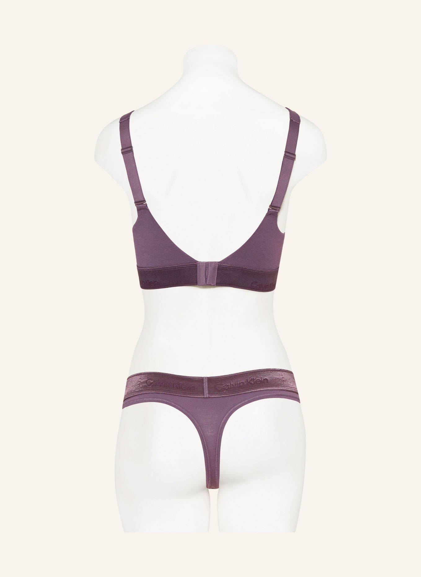 Calvin Klein String ICON COTTON MODAL METALLIC: LILLA