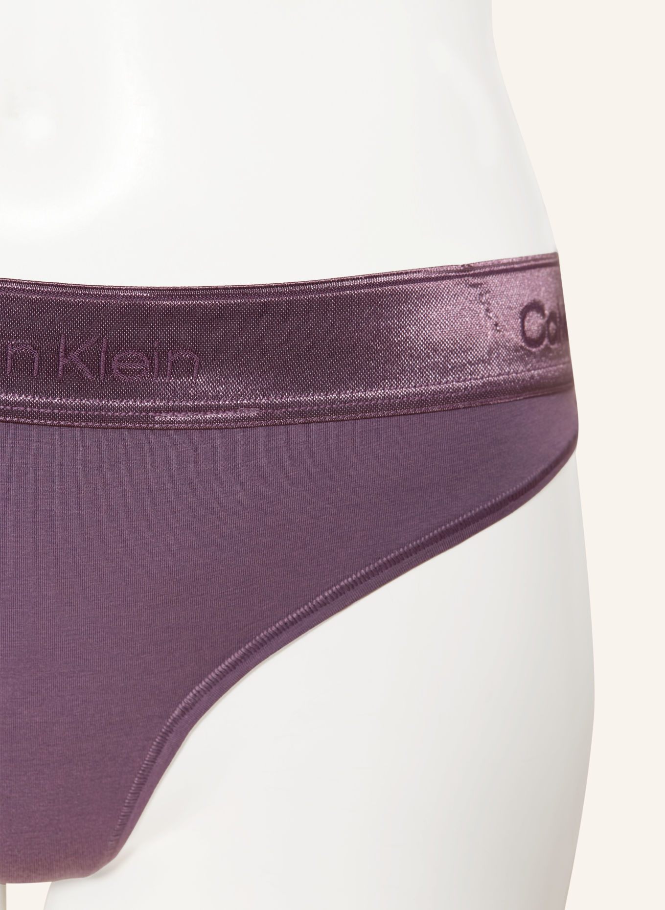 Calvin Klein String ICON COTTON MODAL METALLIC: LILLA