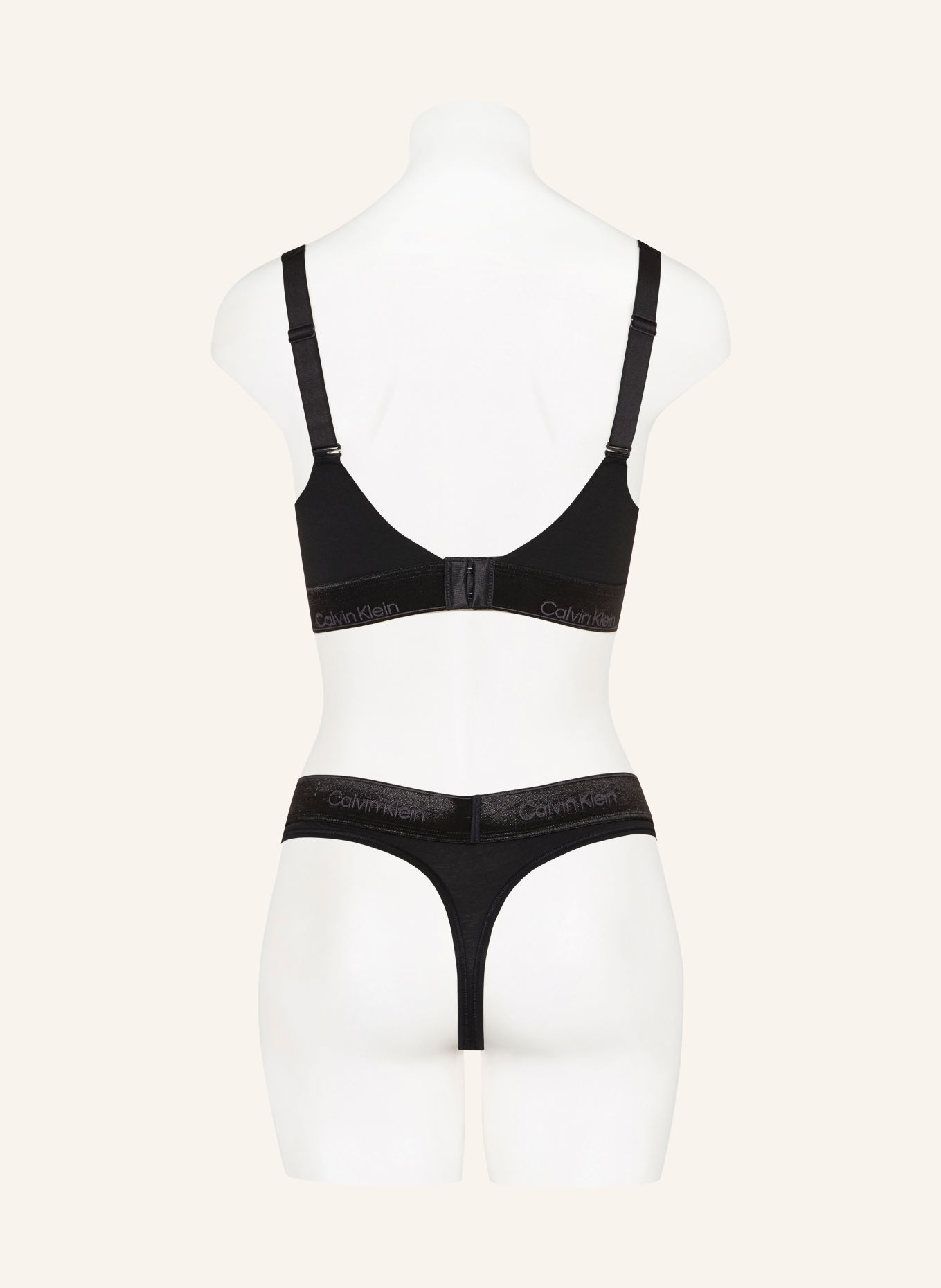 Calvin Klein ICON COTTON MODAL METALLIC Bralette: BLACK