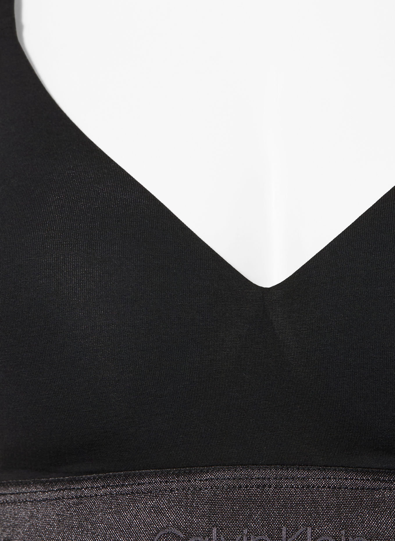 Calvin Klein ICON COTTON MODAL METALLIC Bralette: BLACK
