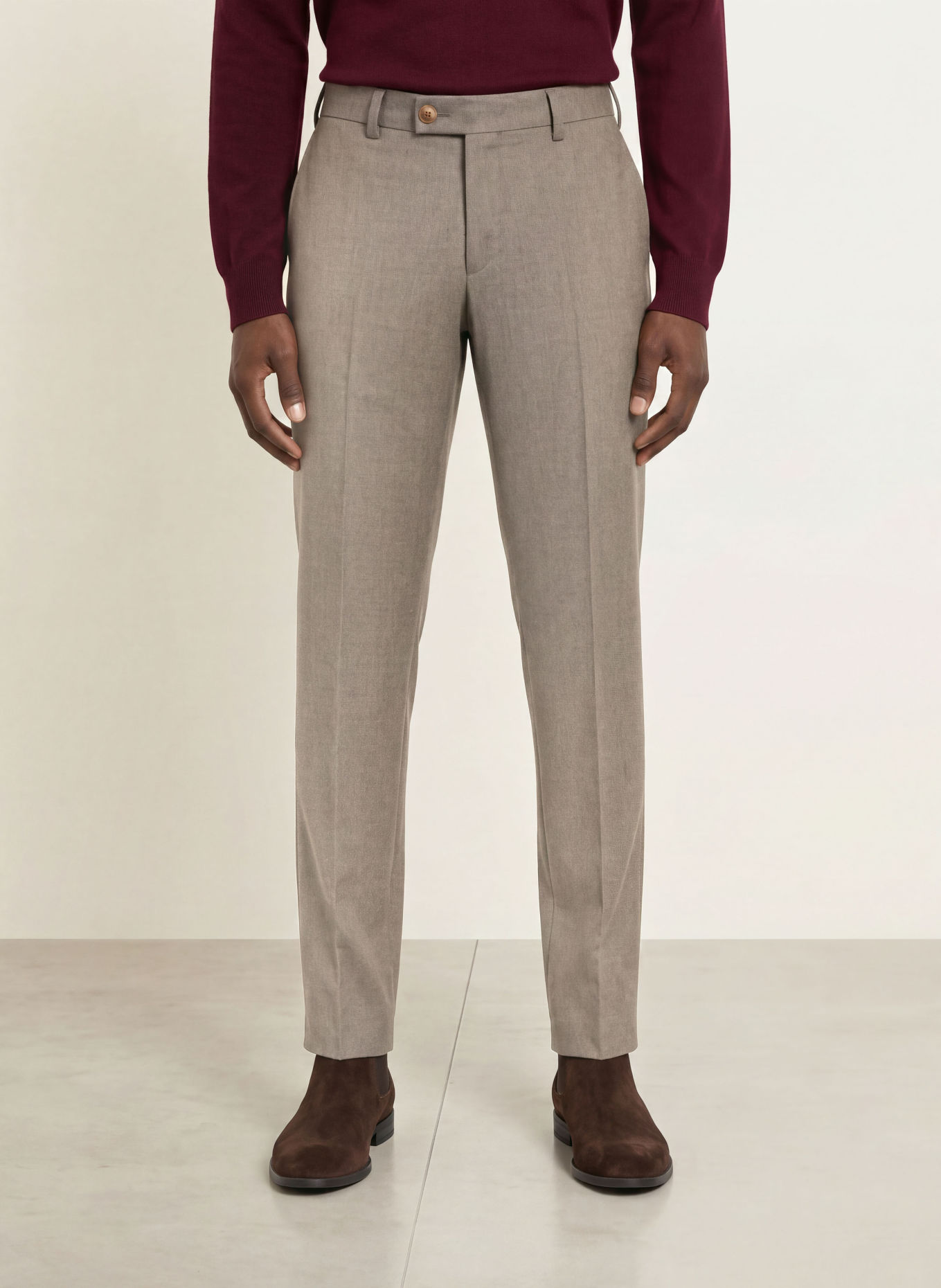 HILTL Broek TERNI Slim Fit: TAUPE