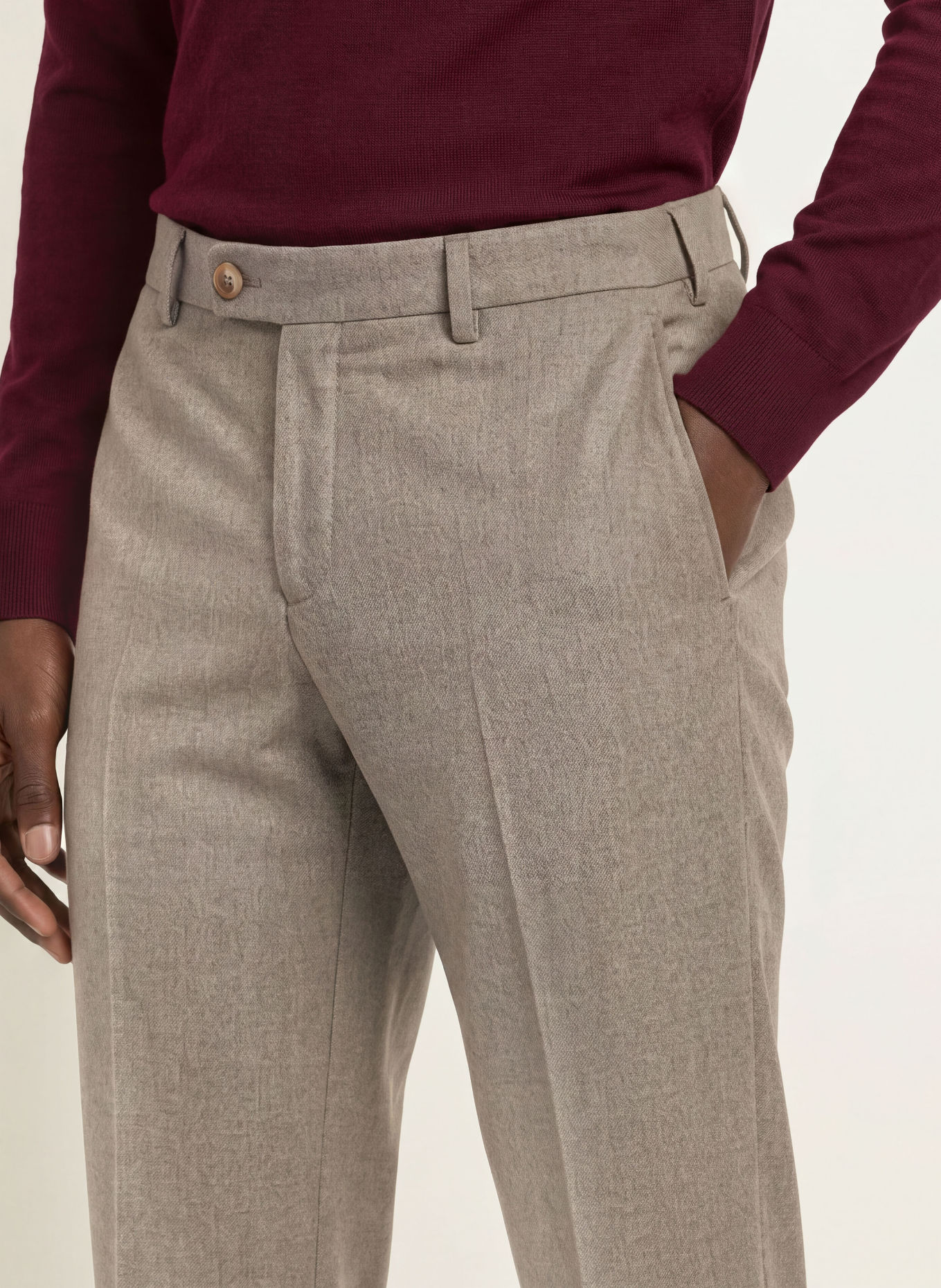 HILTL Broek TERNI Slim Fit: TAUPE