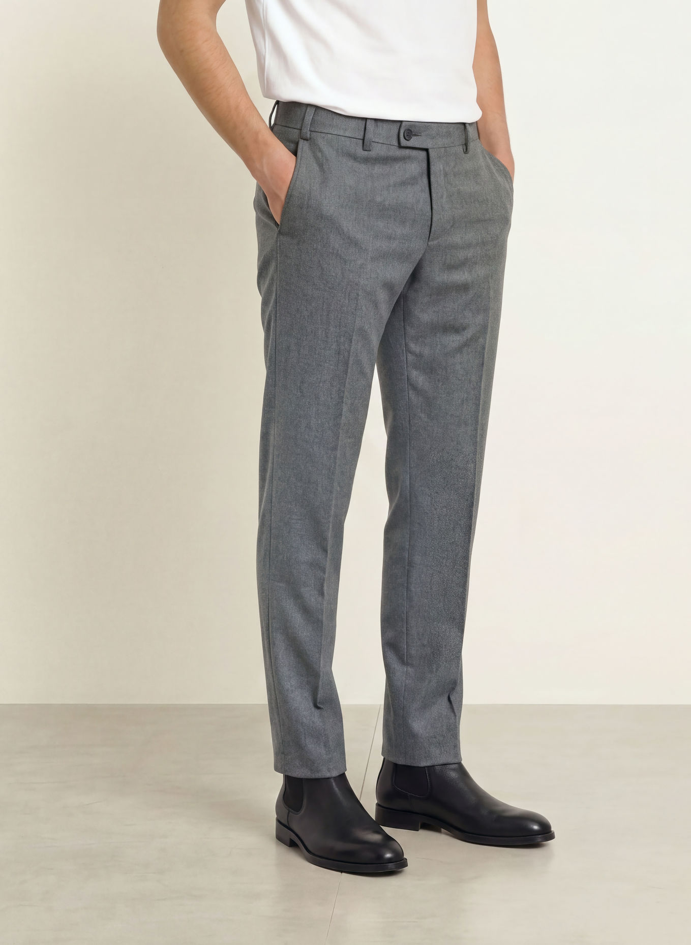 HILTL Byxor TERNI Slim Fit: GRÅ
