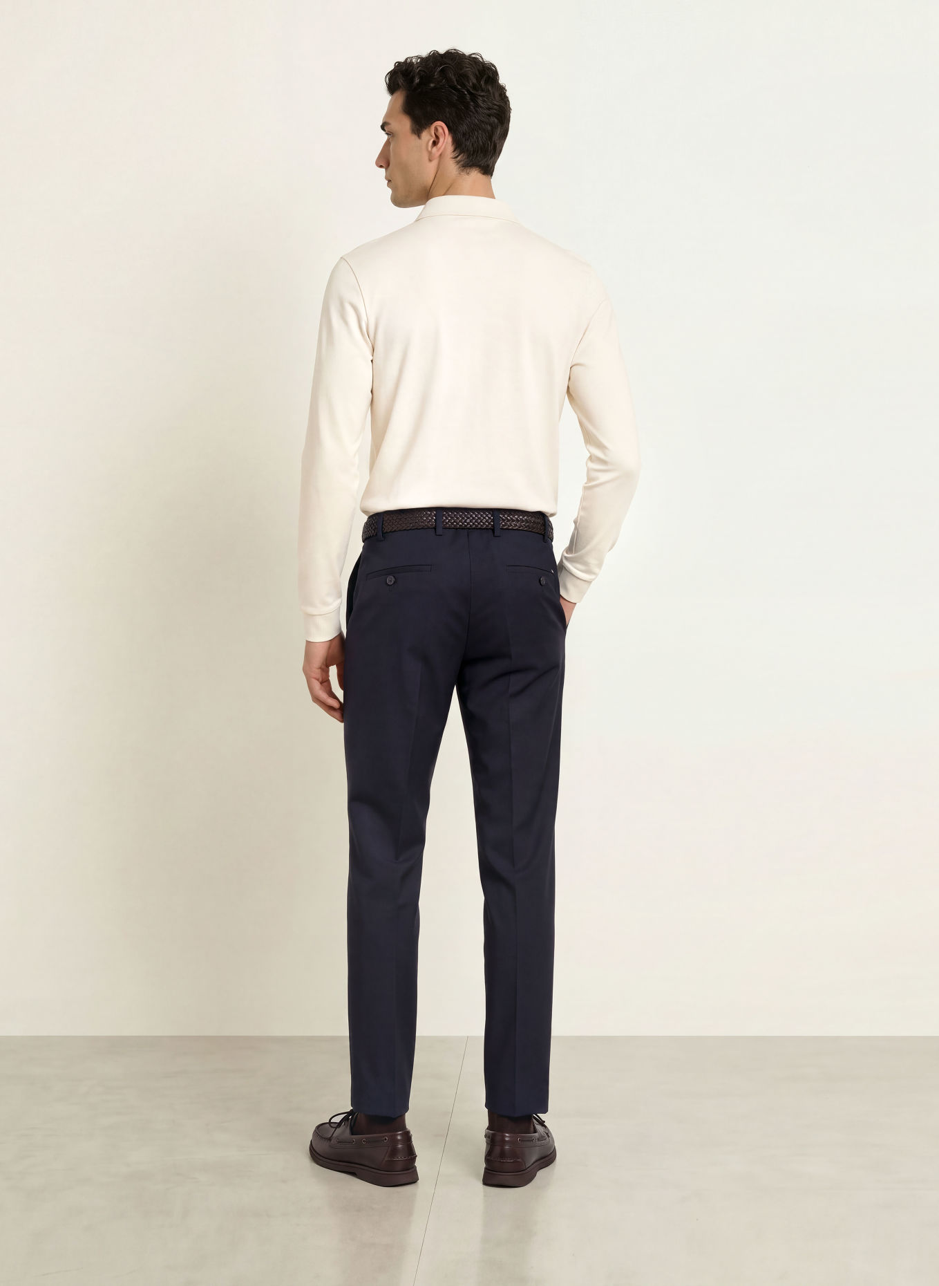 HILTL Byxor TERNI Slim Fit: MÖRKBLÅ