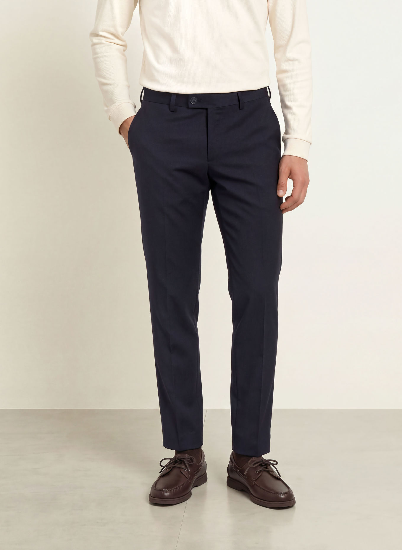 HILTL Byxor TERNI Slim Fit: MÖRKBLÅ