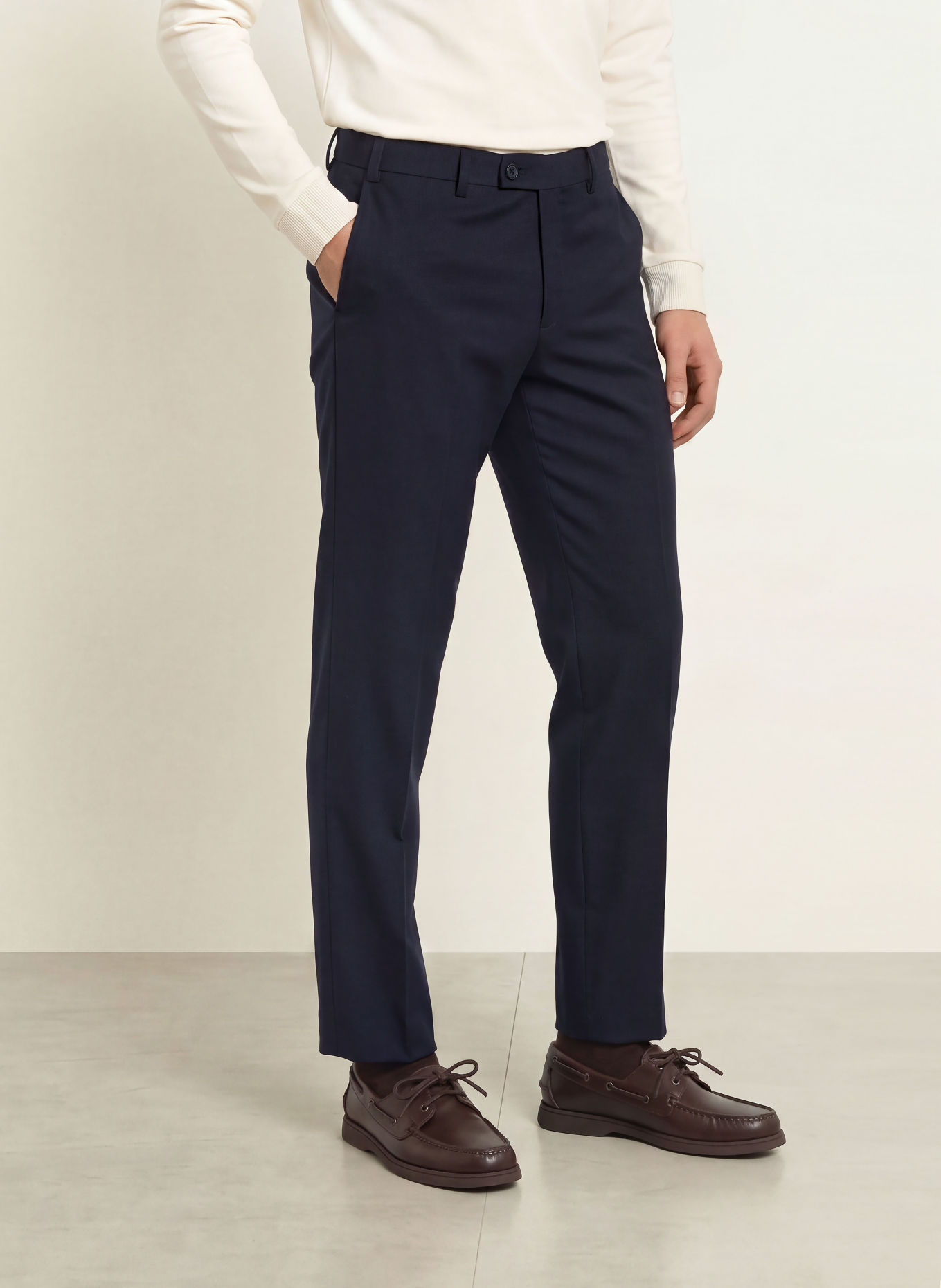 HILTL Byxor TERNI Slim Fit: MÖRKBLÅ