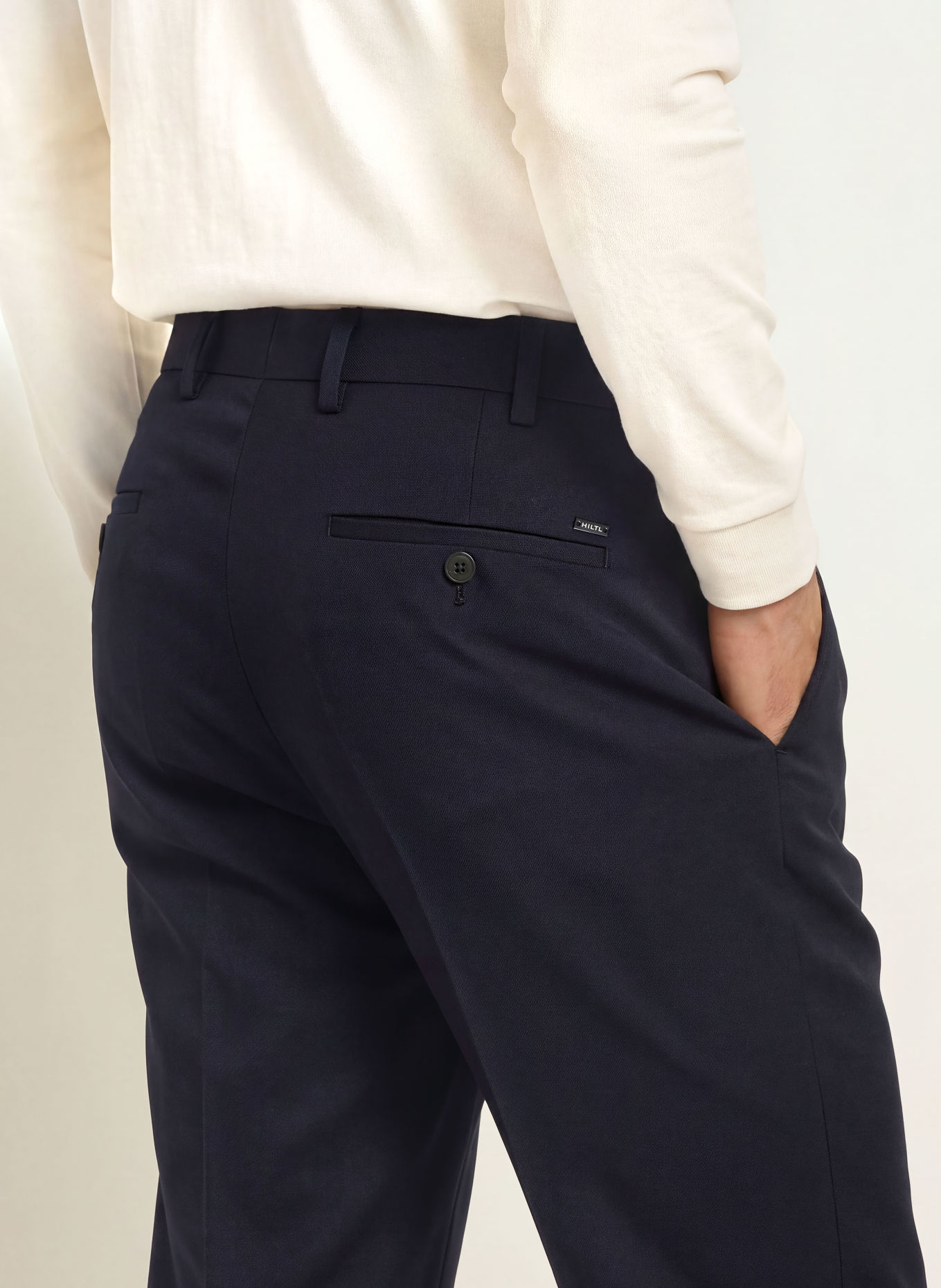HILTL Byxor TERNI Slim Fit: MÖRKBLÅ