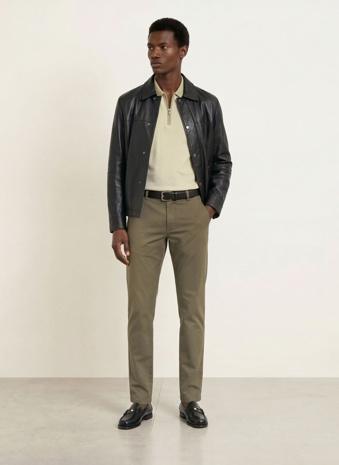 HILTL Chinosy o kroju Extra Slim Fit: OLIWKOWY