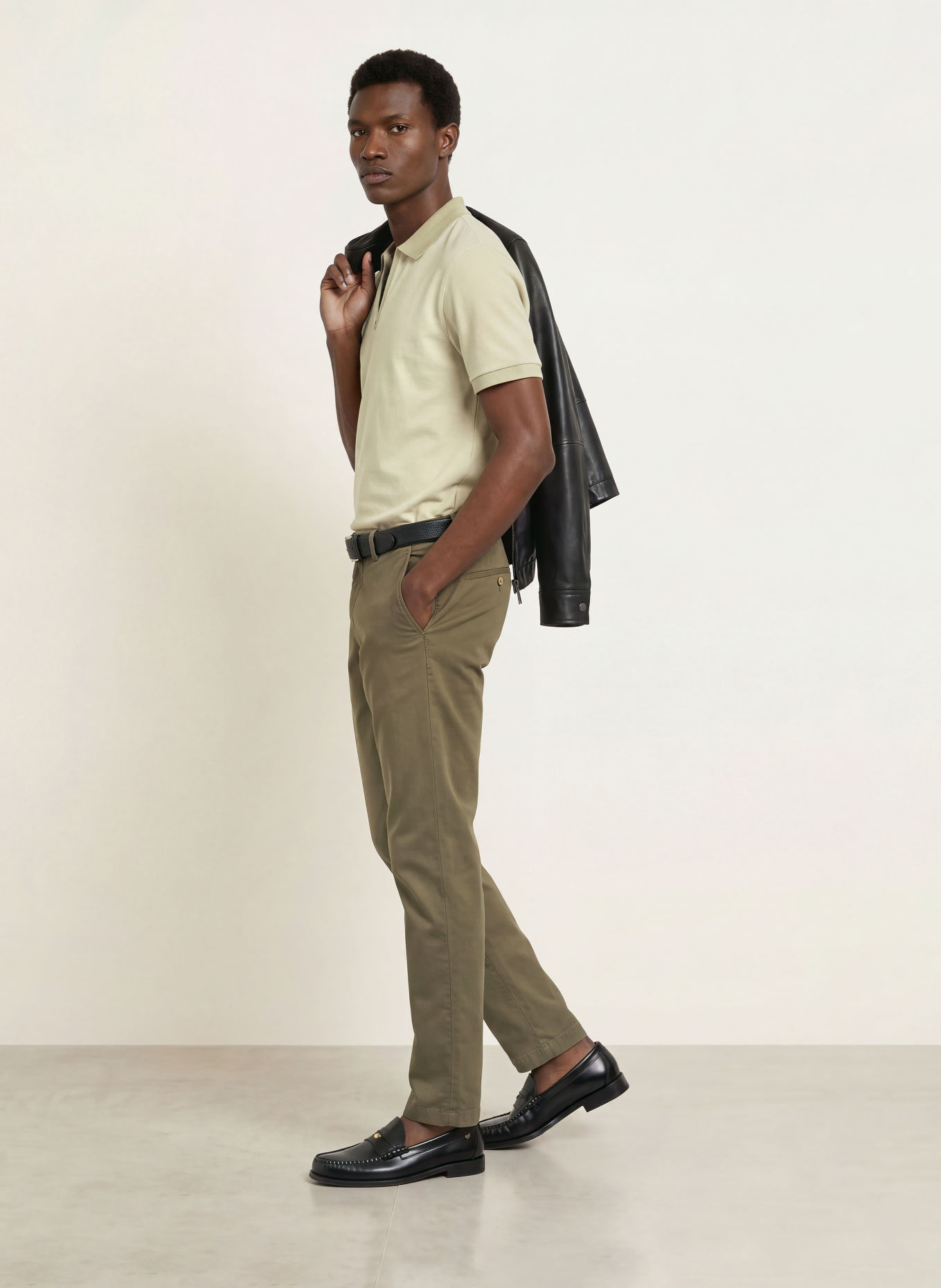 HILTL Chinosy o kroju Extra Slim Fit: OLIWKOWY