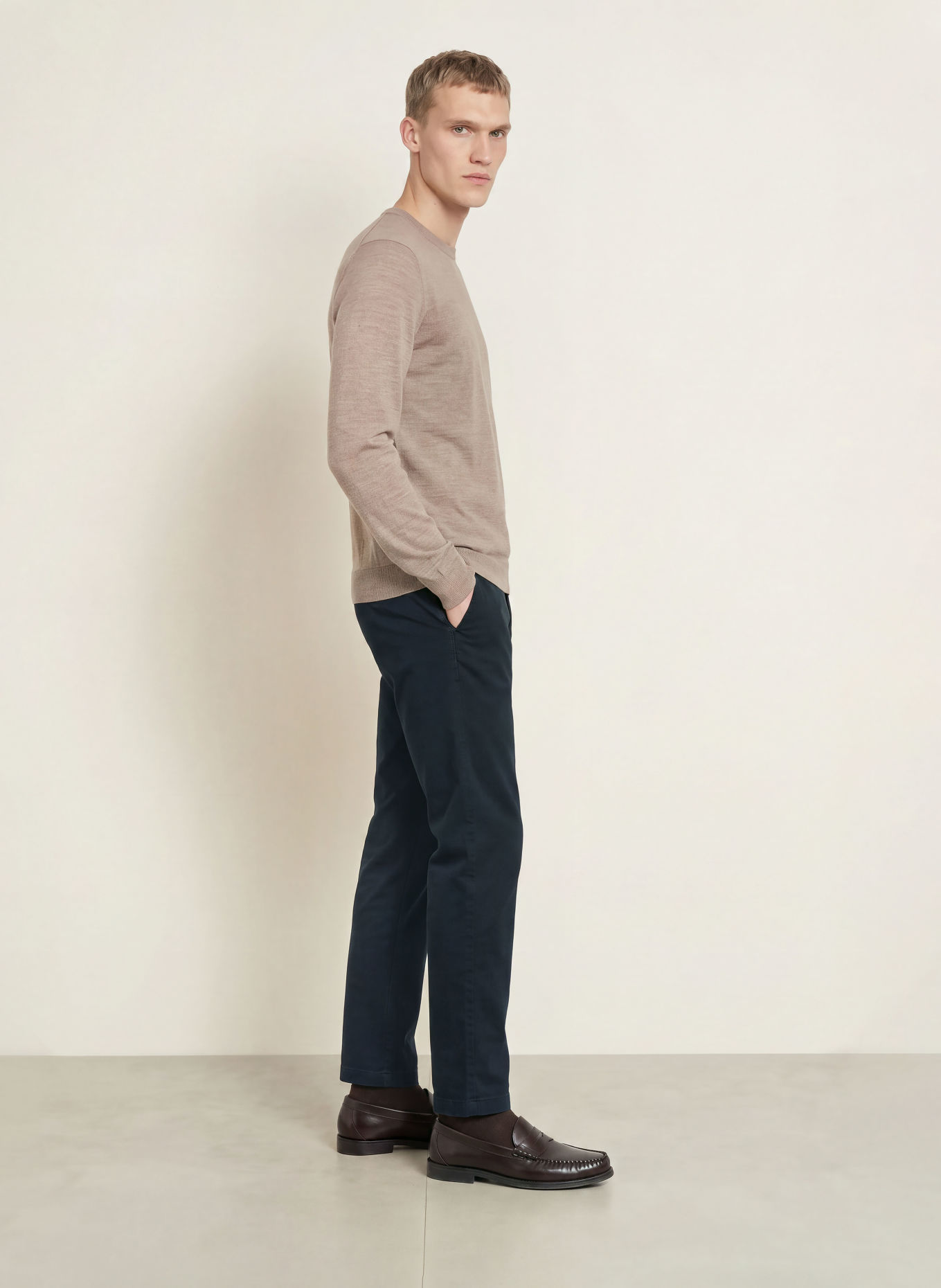 HILTL Chino Extra Slim Fit: MÖRKBLÅ
