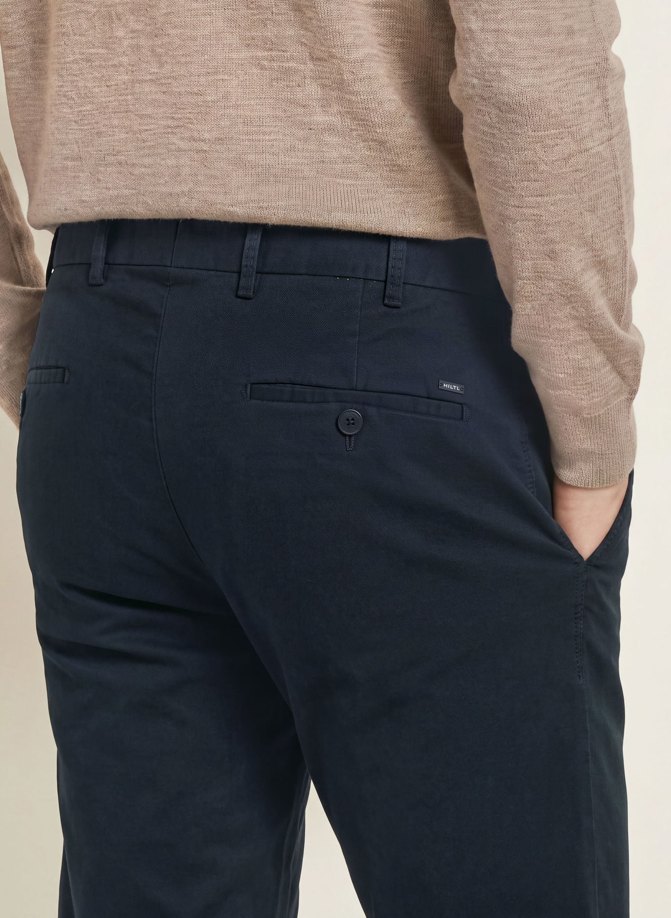 HILTL Chino Extra Slim Fit: MÖRKBLÅ