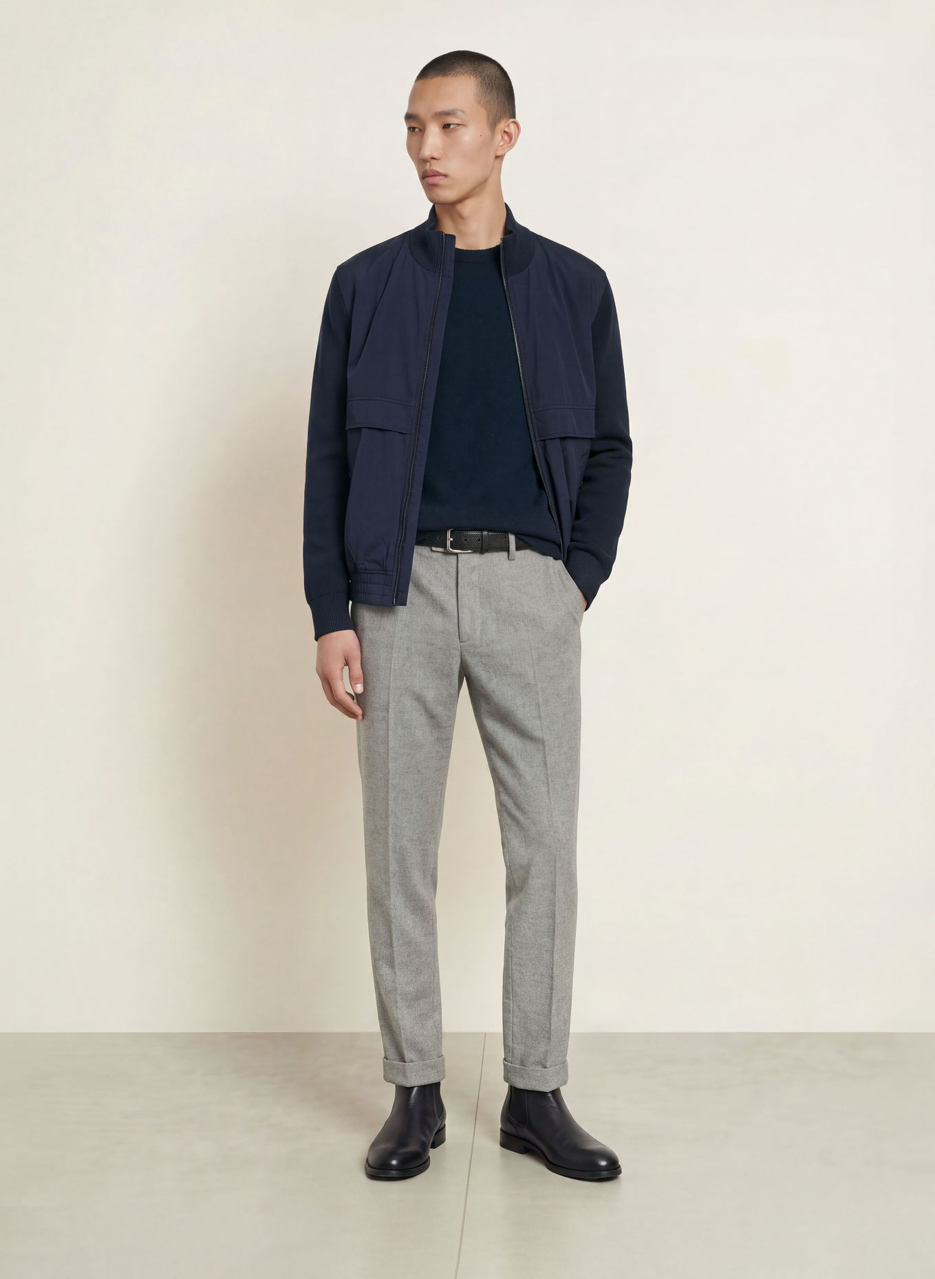 HILTL PRIMO Regular Fit Chinos: GRAY