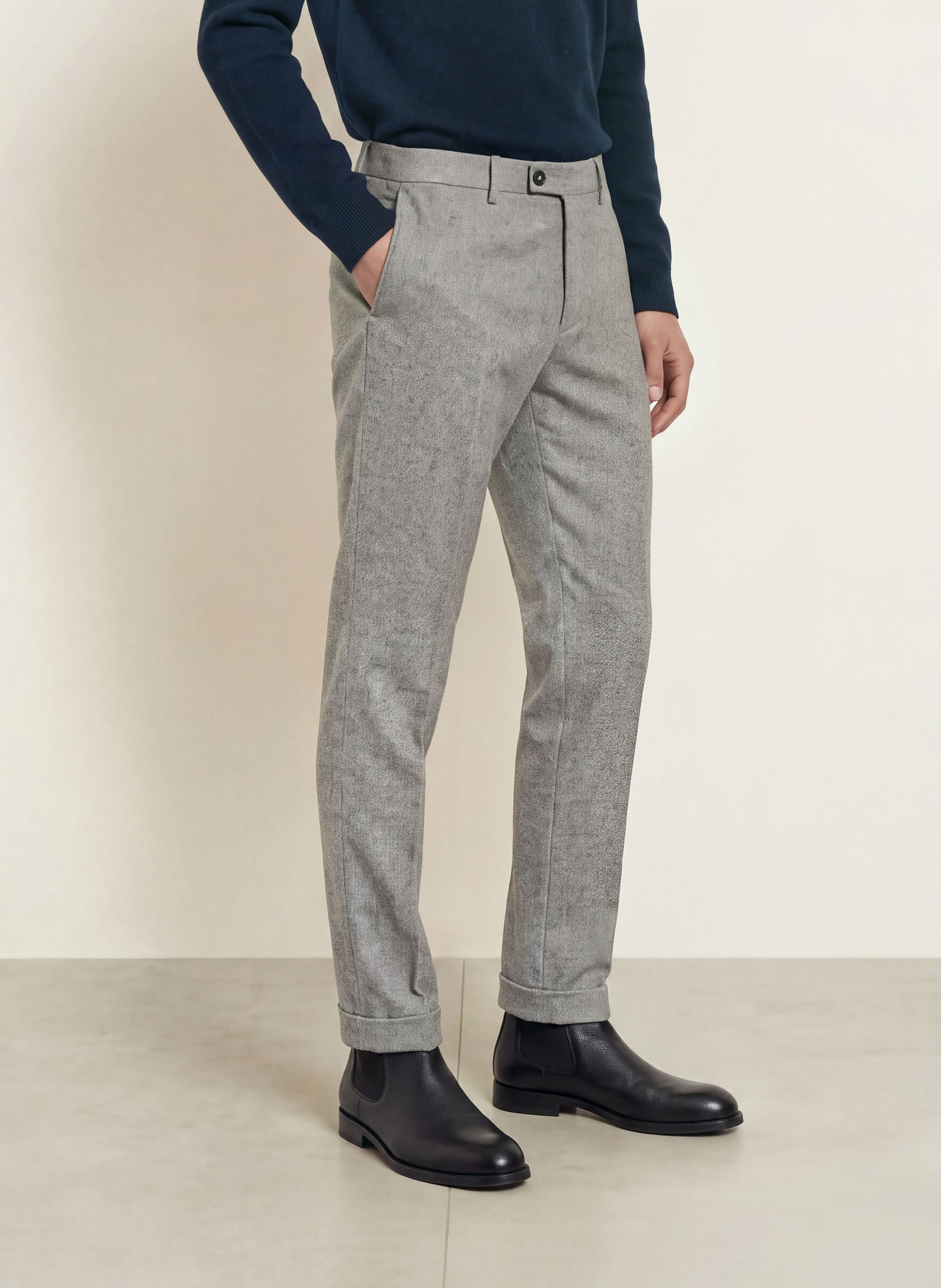 HILTL PRIMO Regular Fit Chinos: GRAY