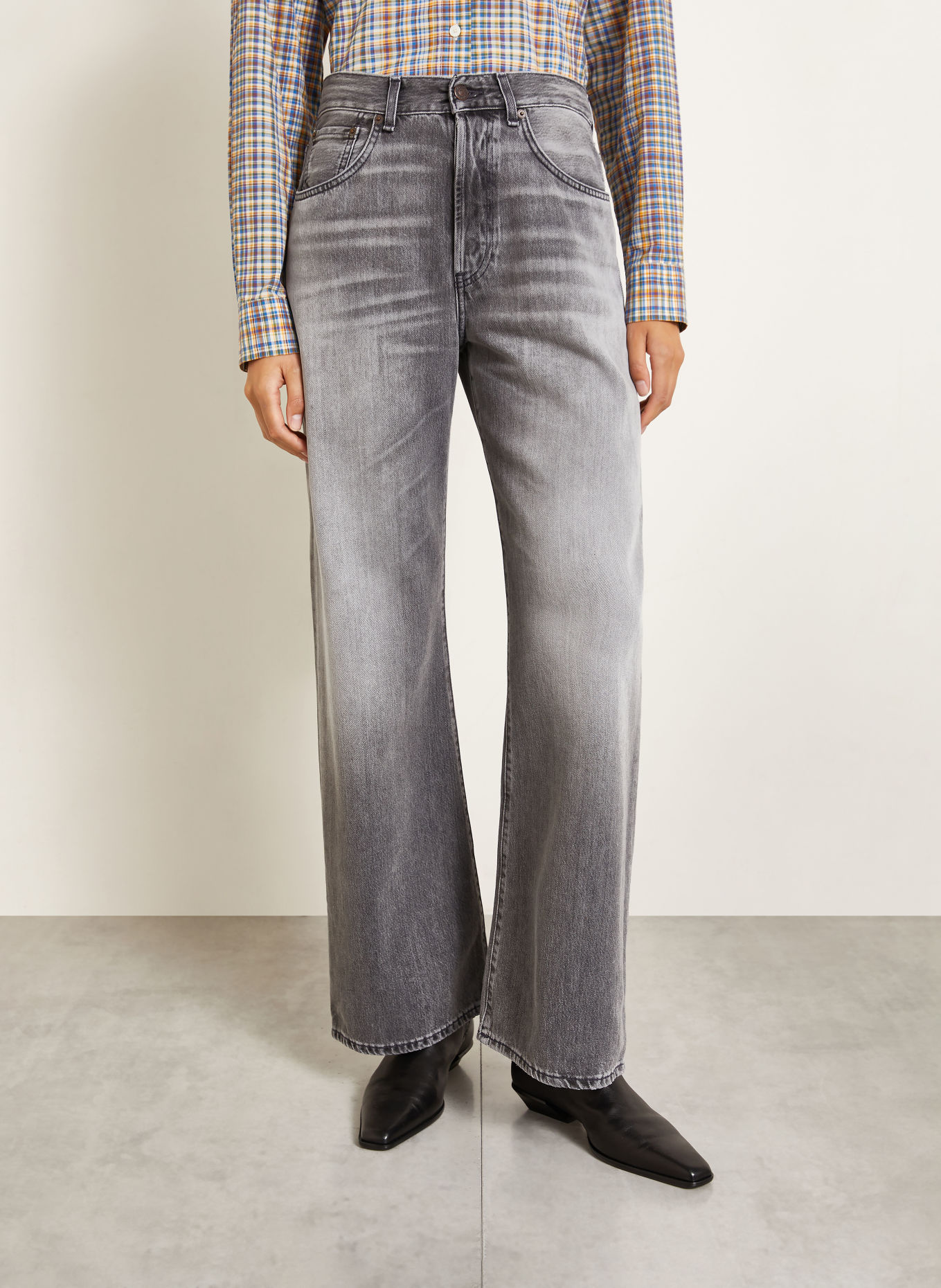 Acne Studios Rovné džíny: ASH GREY