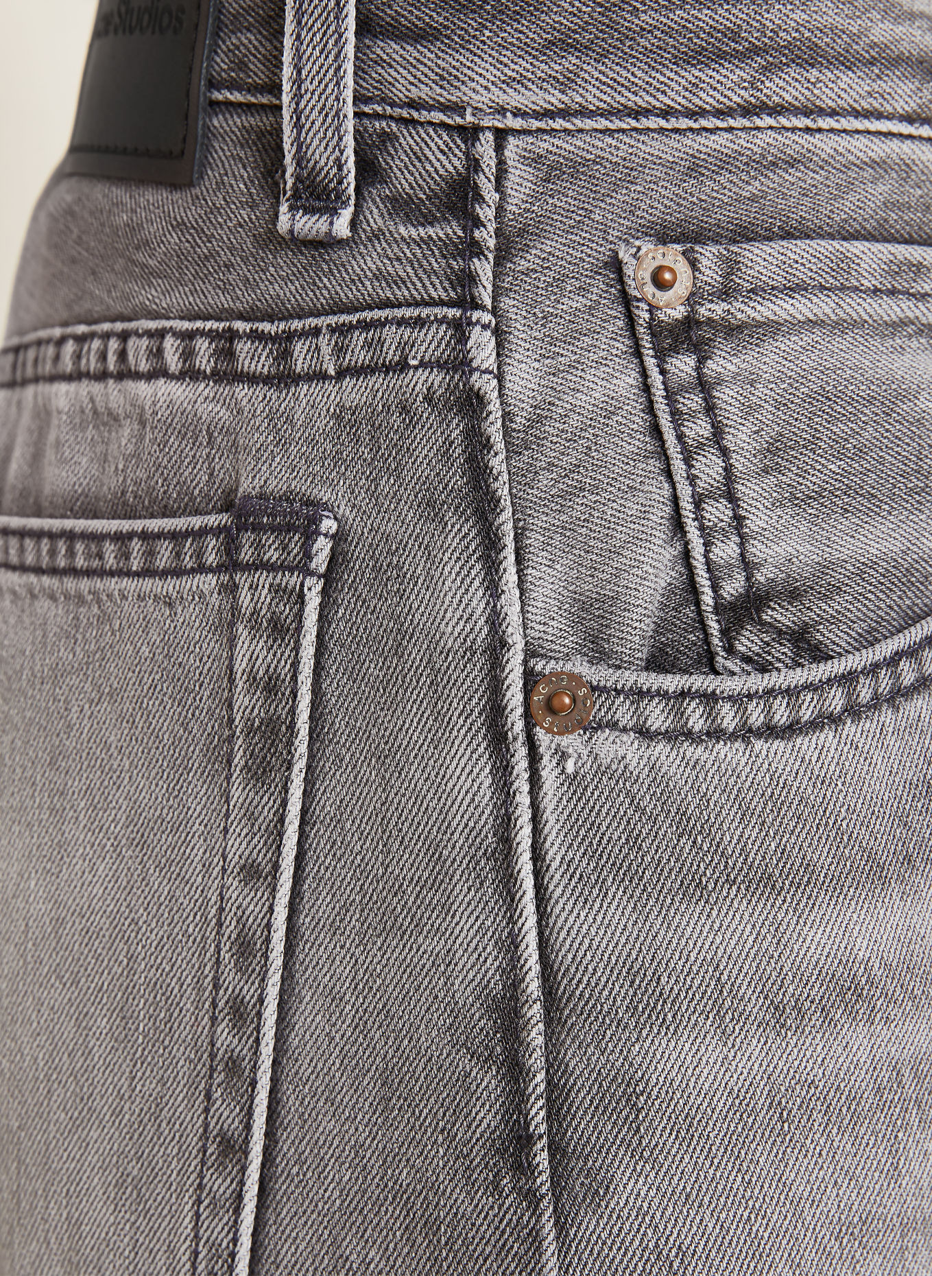 Acne Studios Rovné džíny: ASH GREY