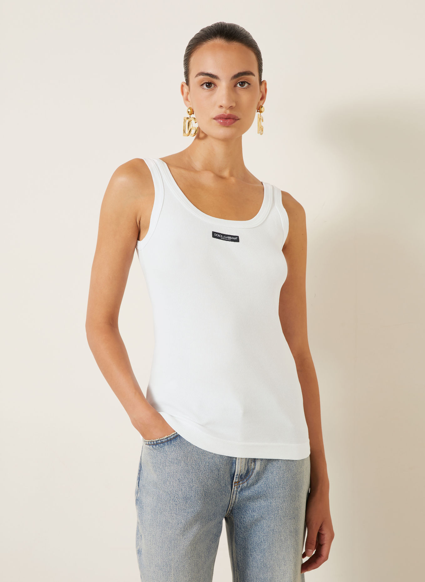 DOLCE & GABBANA Top: BIAŁY