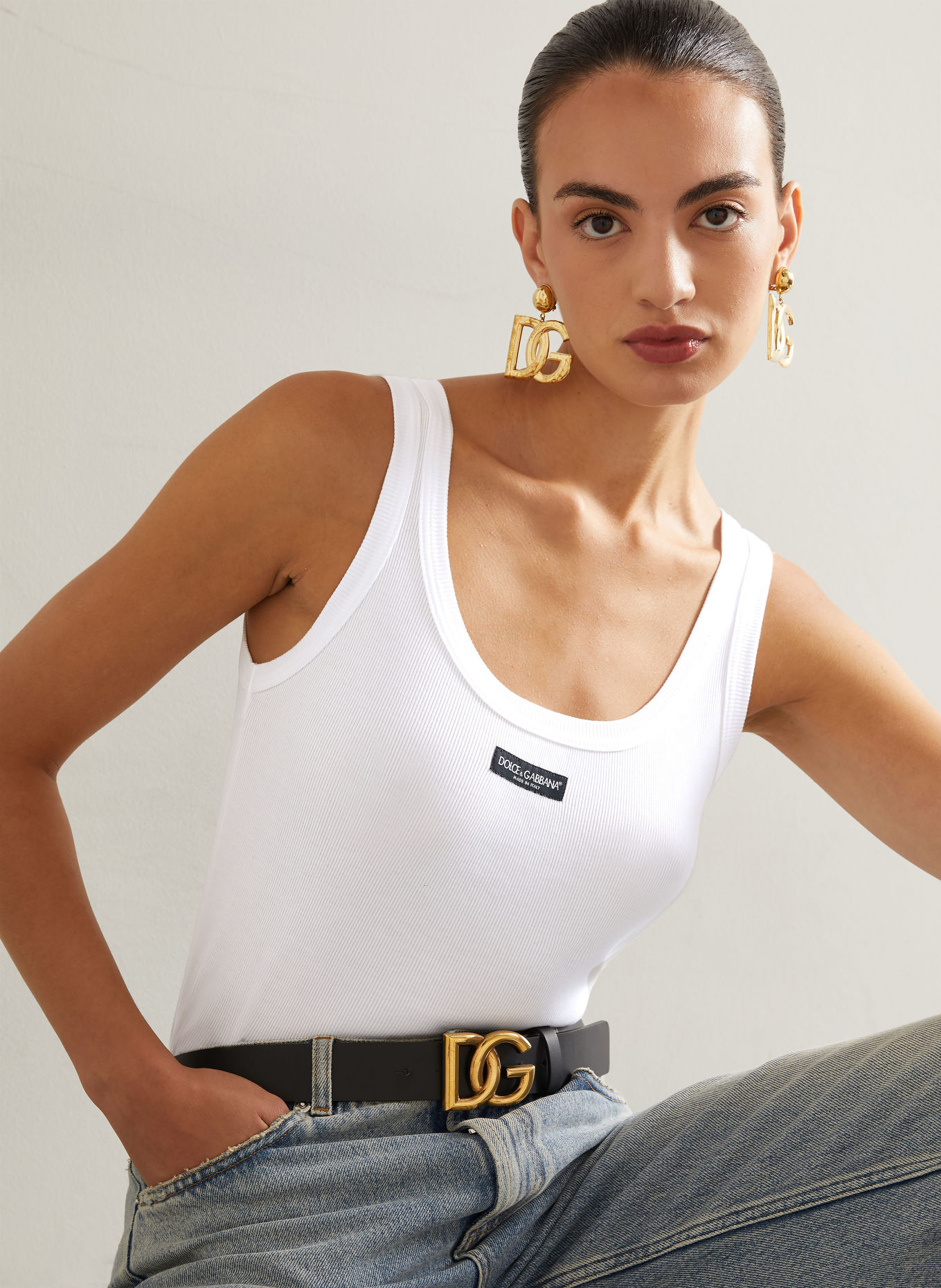 DOLCE & GABBANA Top: BIAŁY