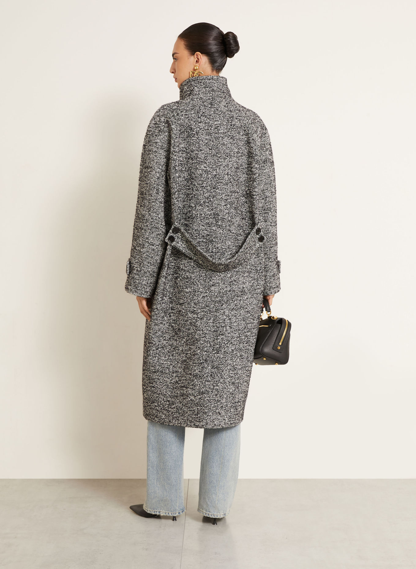 DOLCE & GABBANA Tweed-Mantel: GRIJS