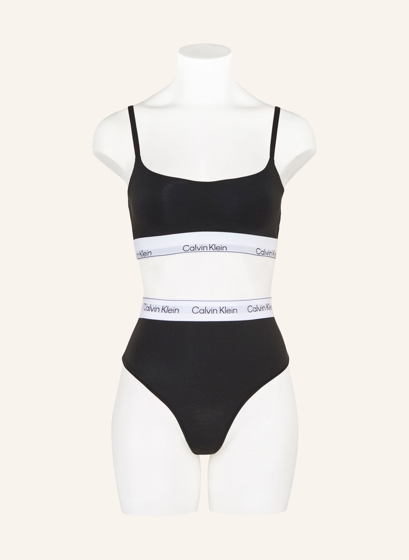 Calvin Klein Bustier ICON COTTON MODAL: NEGRU / ALB