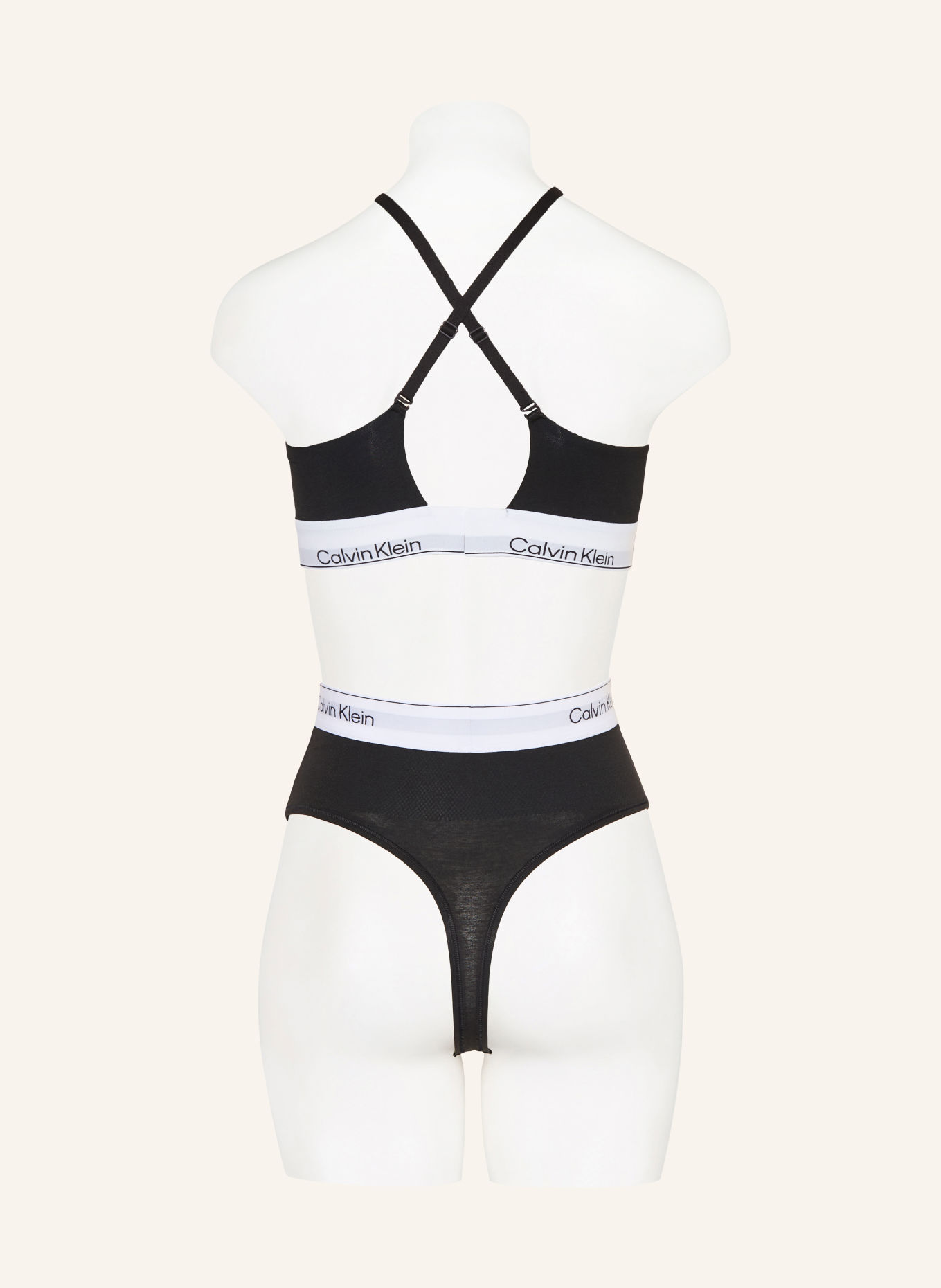Calvin Klein Bustier ICON COTTON MODAL: NEGRU / ALB
