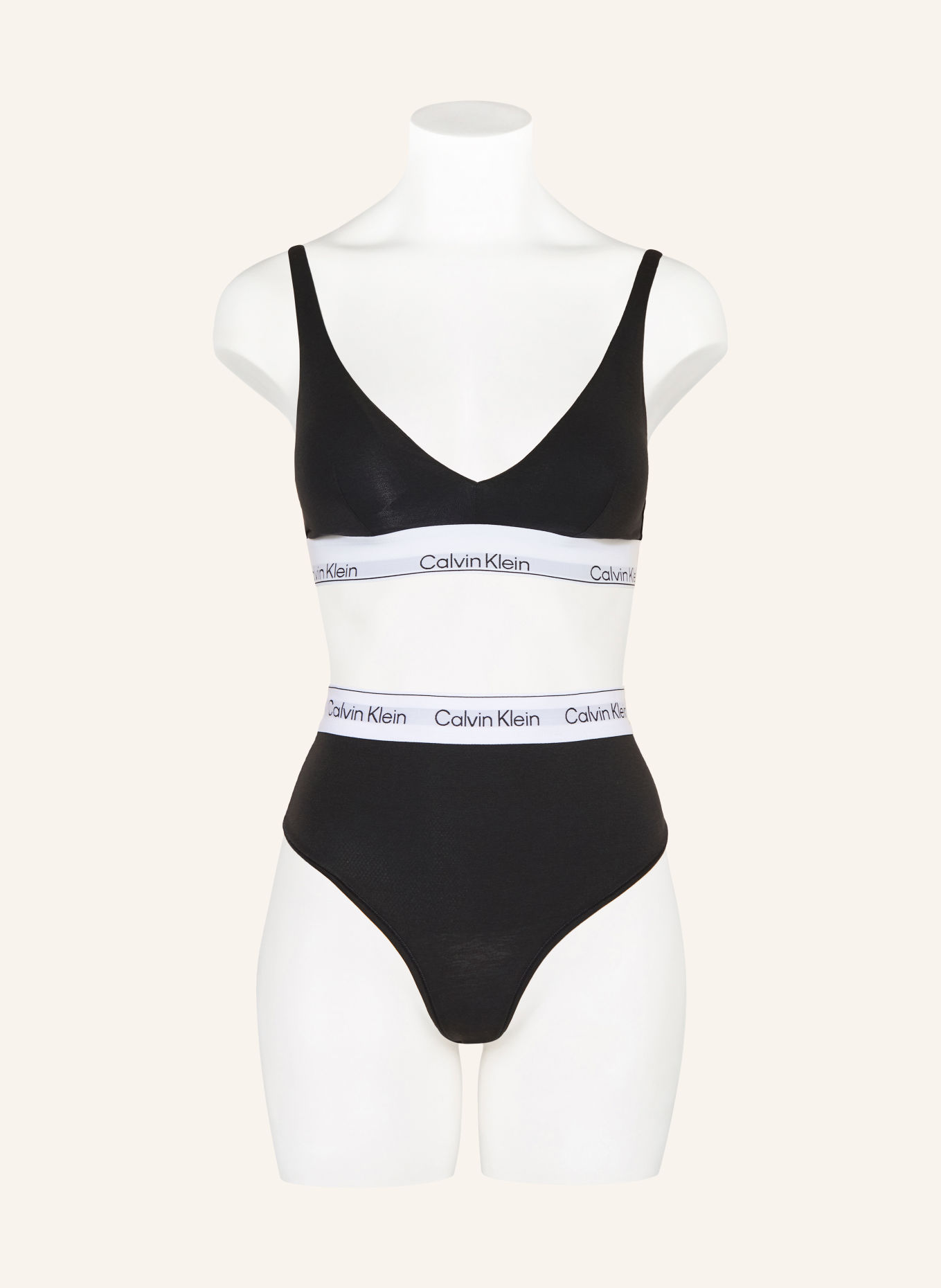 Calvin Klein Push-up-BH ICON COTTON MODAL: SCHWARZ / WEISS