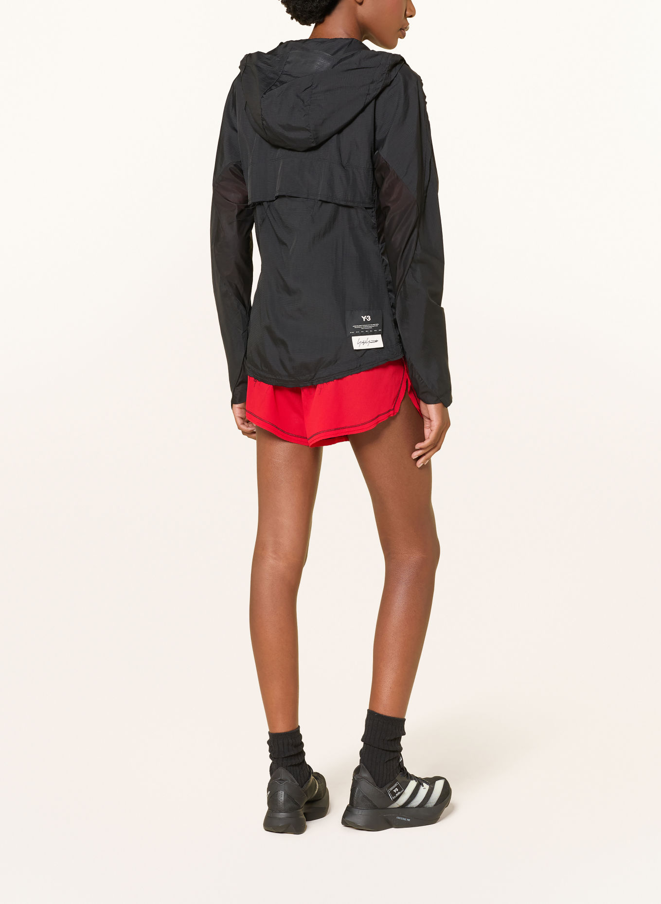 Y-3 2-in-1 hardloopshort Y3 RUNNING: ROOD / ZWART