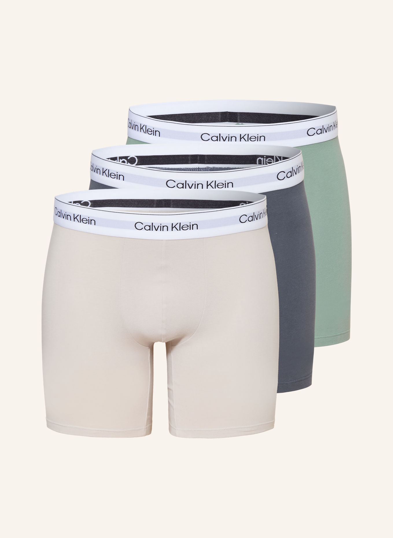Calvin Klein 3-pack Boxershorts ICON COTTON STRETCH: MINT