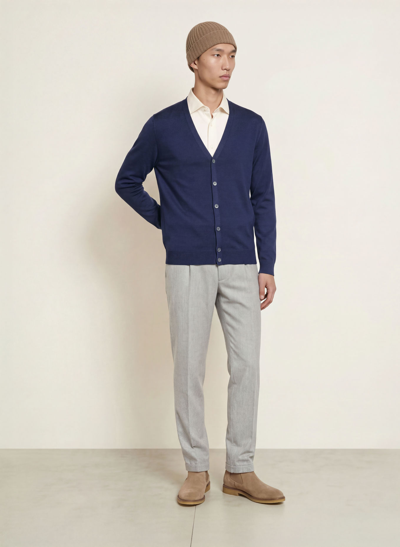 GRAN SASSO Strickjacke: DUNKELBLAU