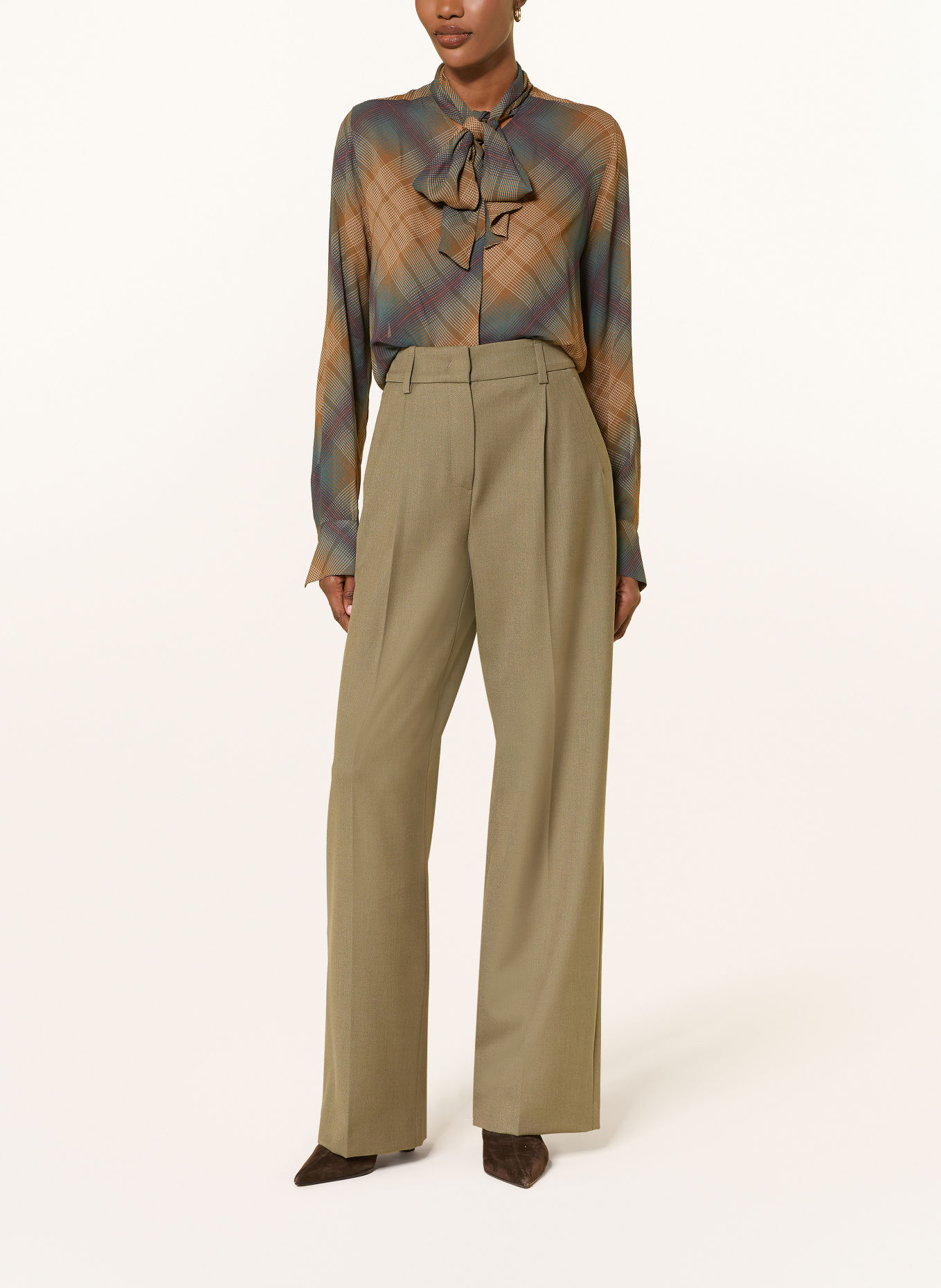 RIANI Wide-leg trousers: OLIVE
