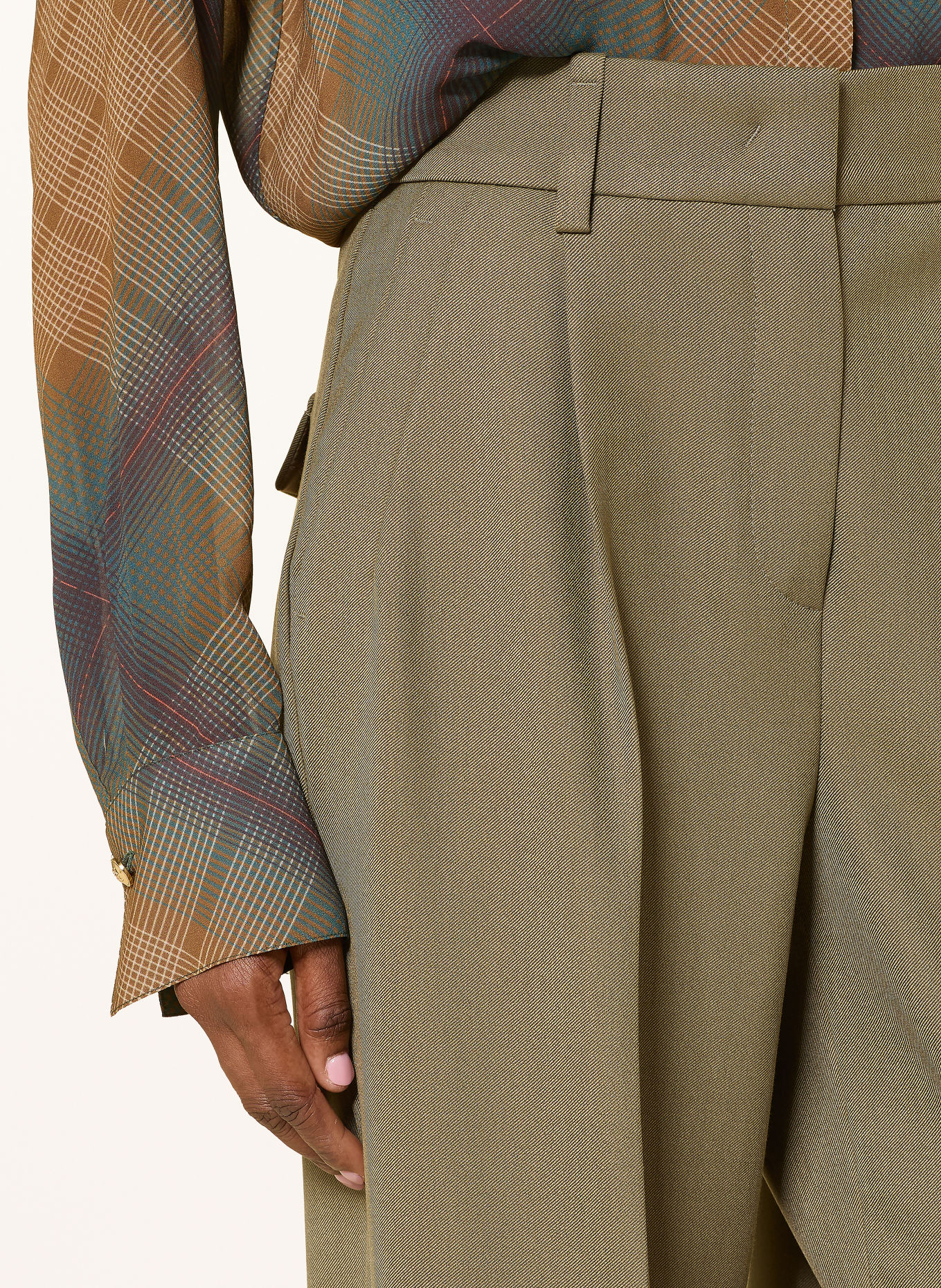 RIANI Wide-leg trousers: OLIVE
