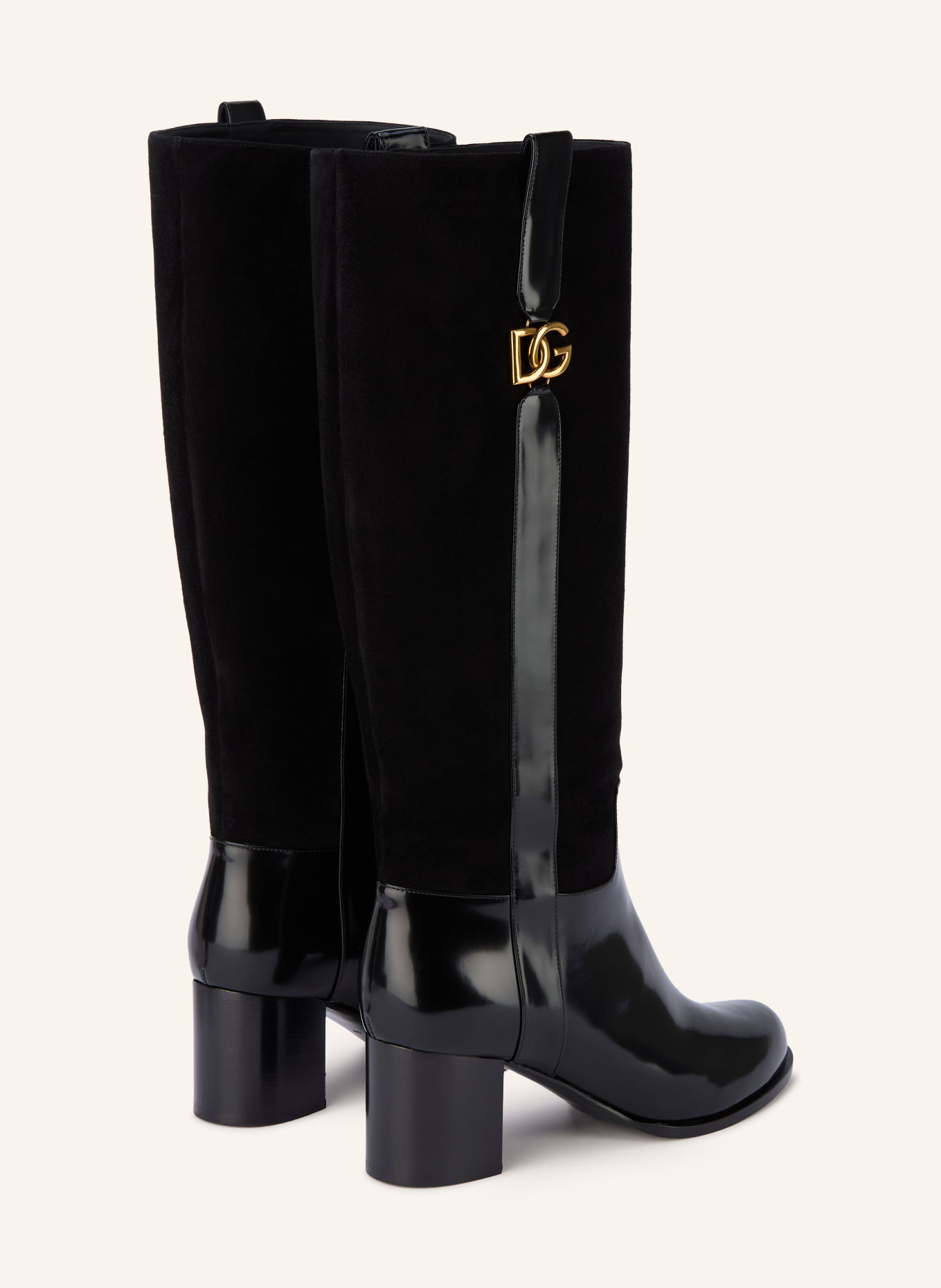 DOLCE & GABBANA Stiefel: SCHWARZ / GOLD