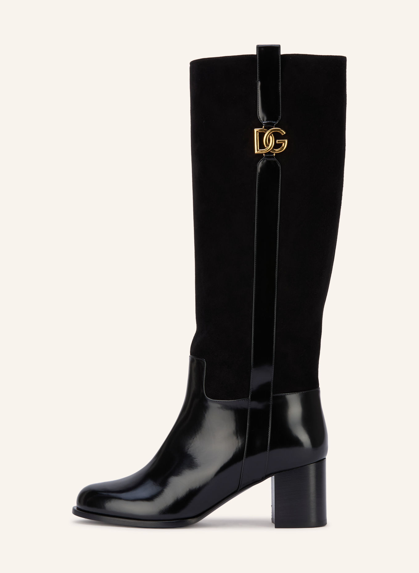 DOLCE & GABBANA Stiefel: SCHWARZ / GOLD