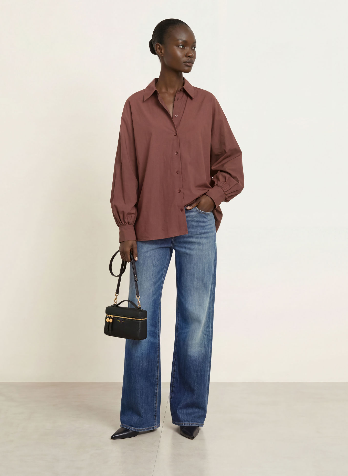 SoSUE Overhemdblouse ANTONIA: MARRON FONCÉ