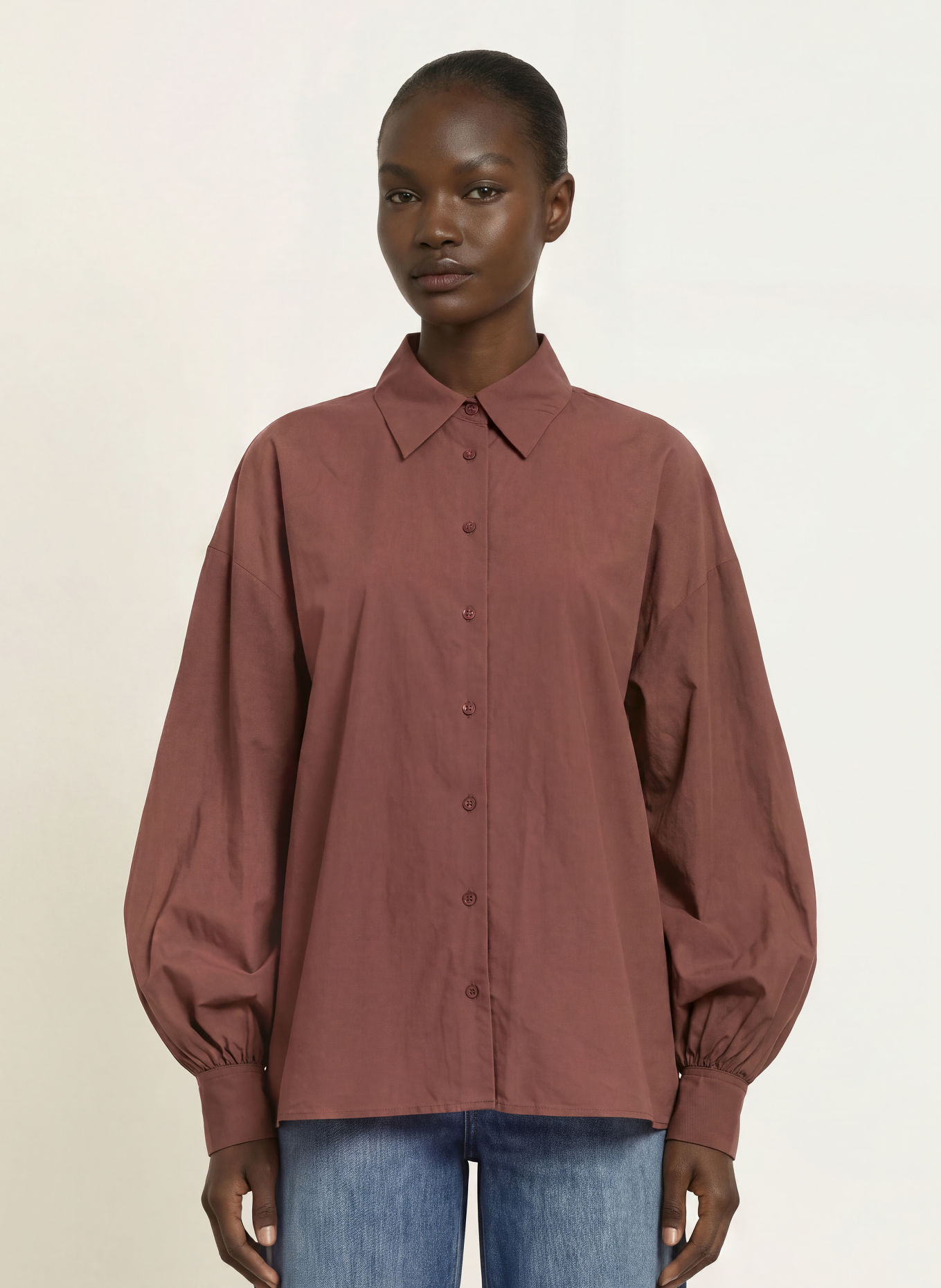 SoSUE Overhemdblouse ANTONIA: MARRON FONCÉ