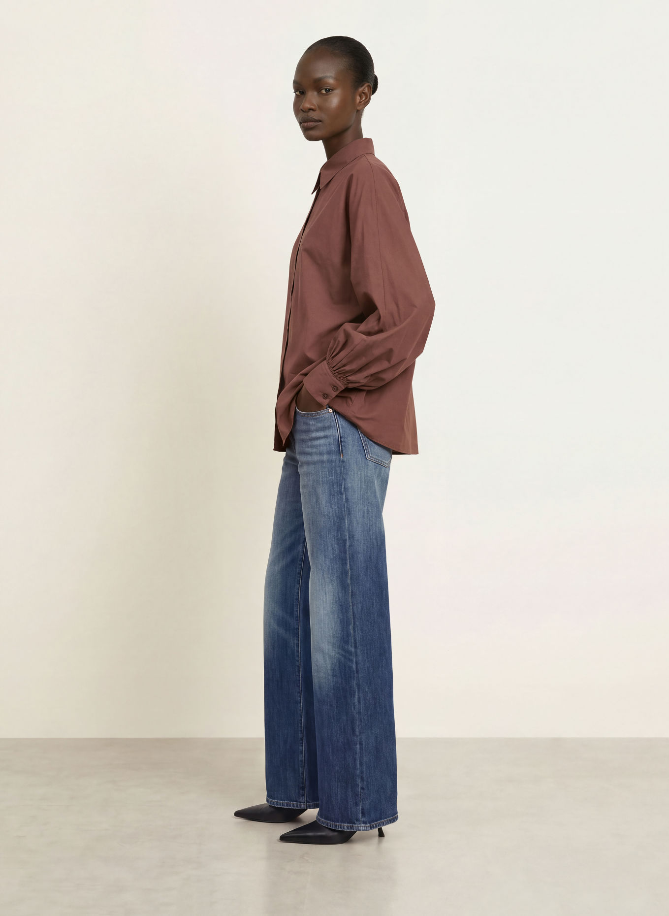 SoSUE Overhemdblouse ANTONIA: MARRON FONCÉ