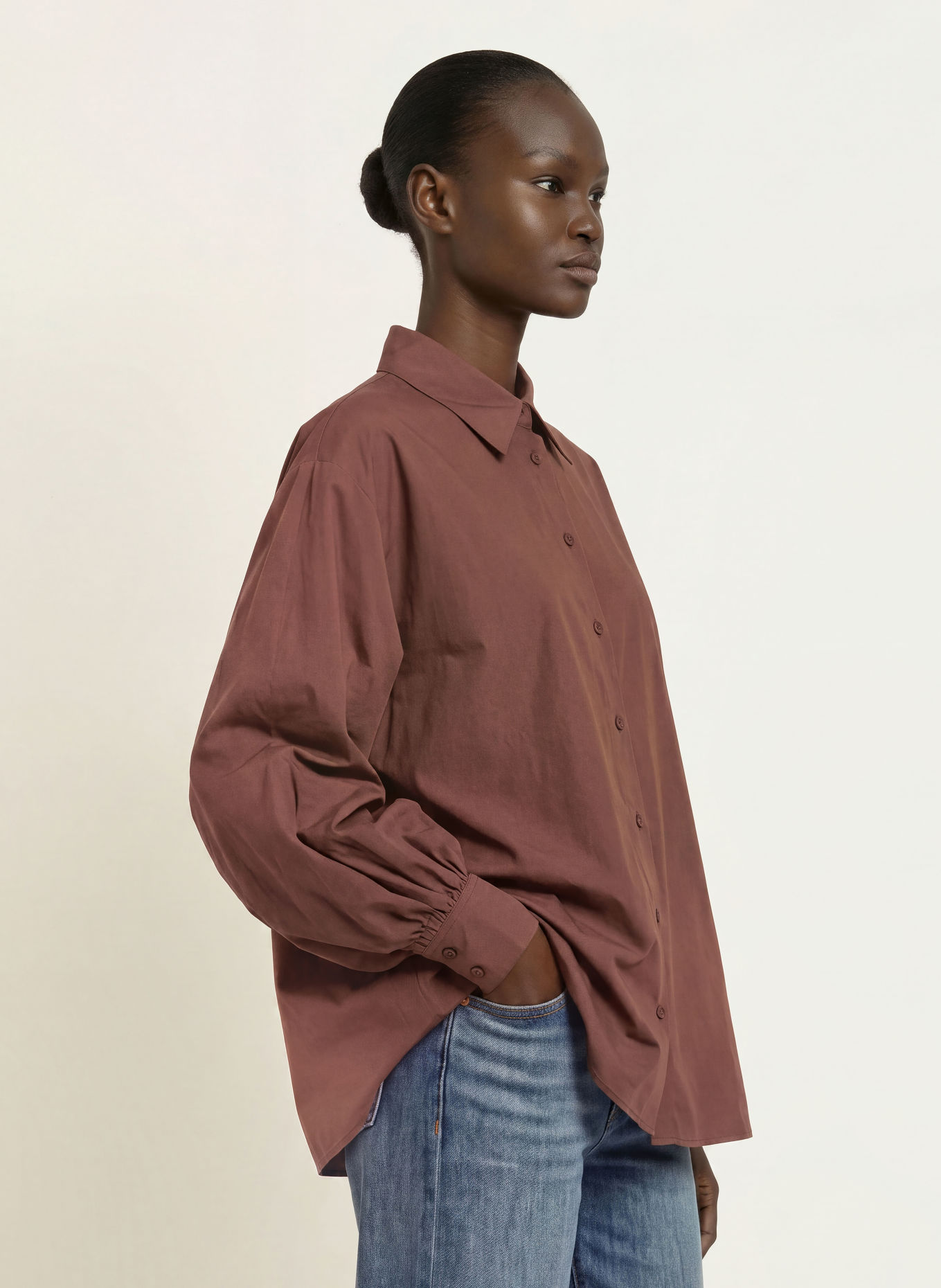 SoSUE Overhemdblouse ANTONIA: MARRON FONCÉ