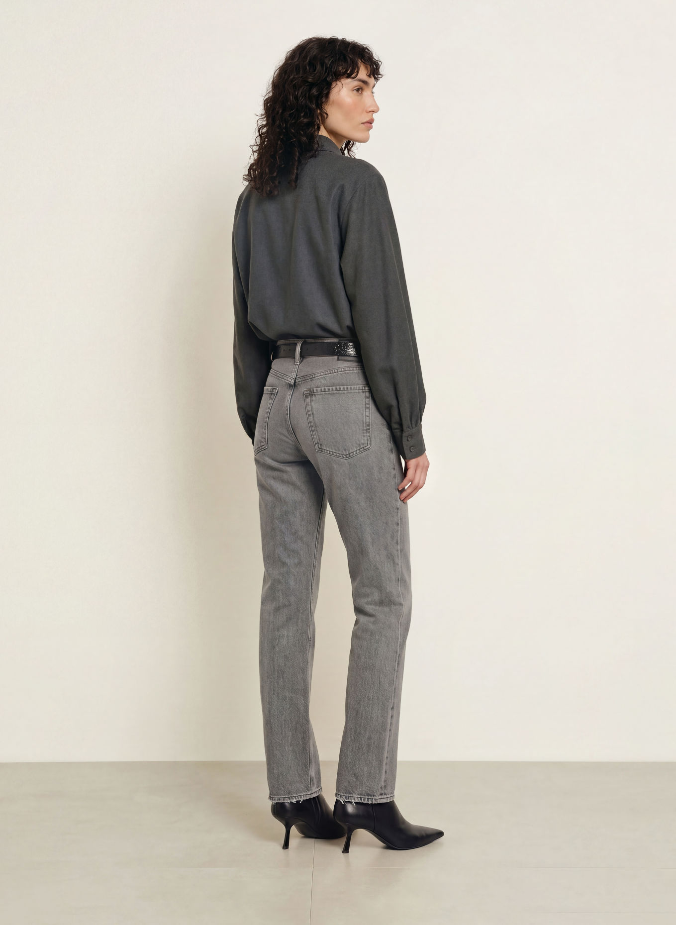 SoSUE ANTONIA Flannel Shirt blouse: DARK GRAY