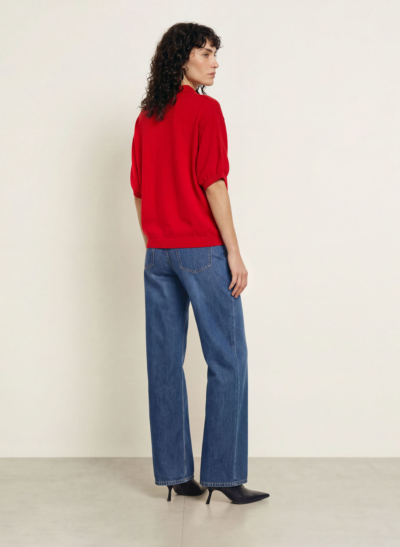SoSUE Strick-Poloshirt mit Merinowolle: ROT