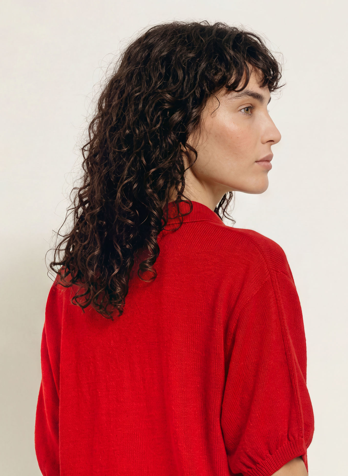 SoSUE Strick-Poloshirt mit Merinowolle: ROT