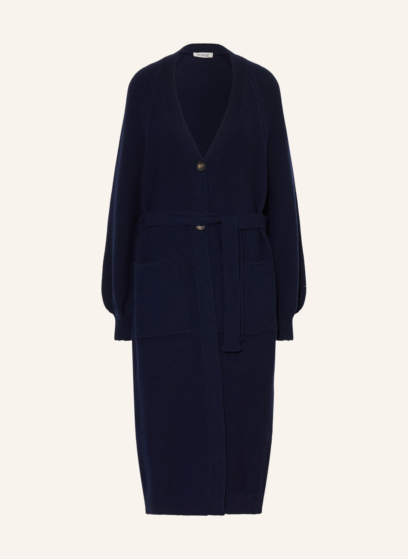 SoSUE Gebreide jas ANTONIA van merinowol: DONKERBLAUW